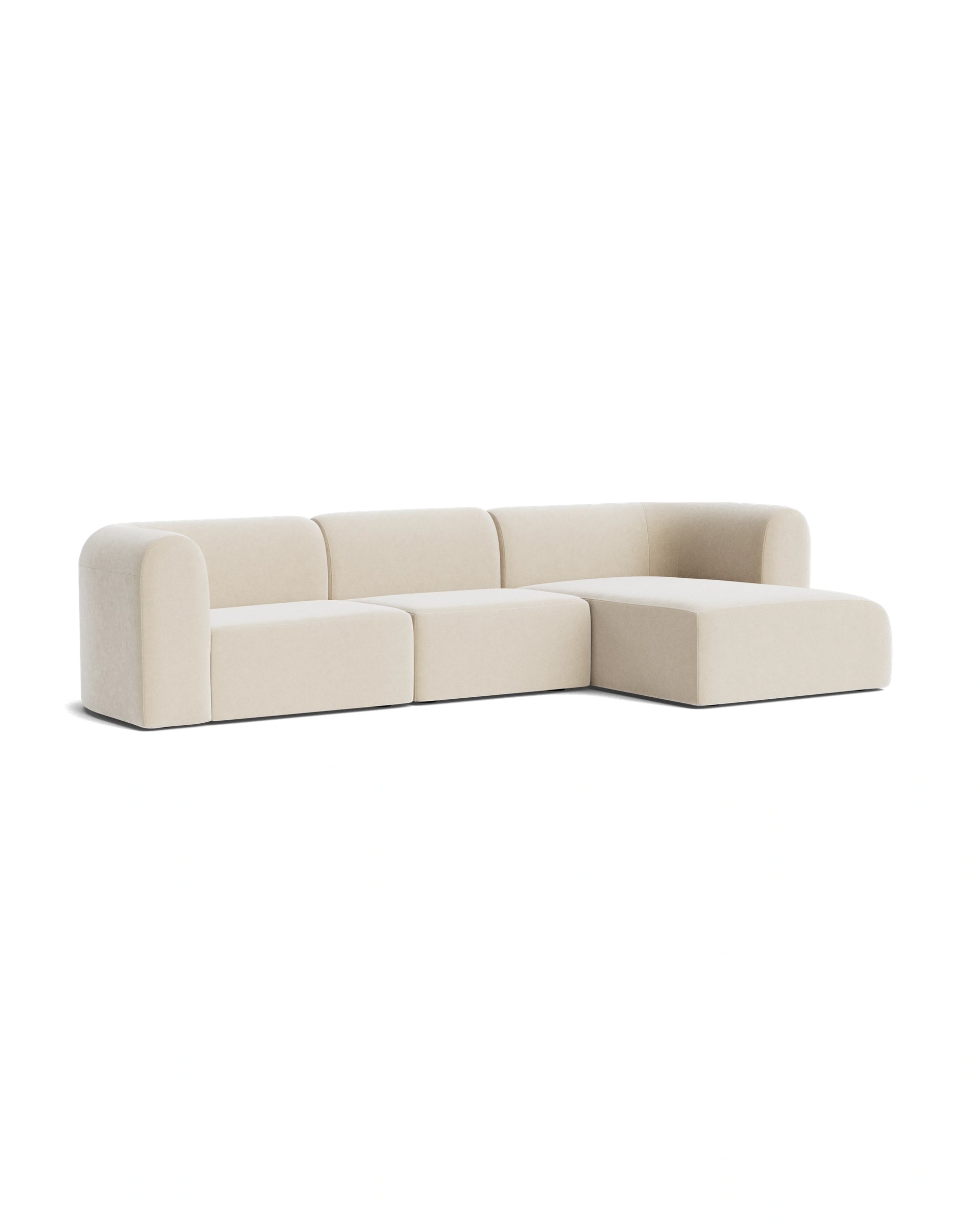 Berg 4 Seater RHF Chaise Sofa - Eden Ecru