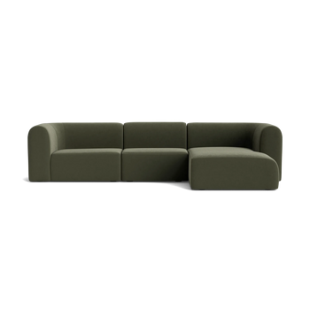 Berg 4 Seater RHF Chaise Sofa - Eden Leaf