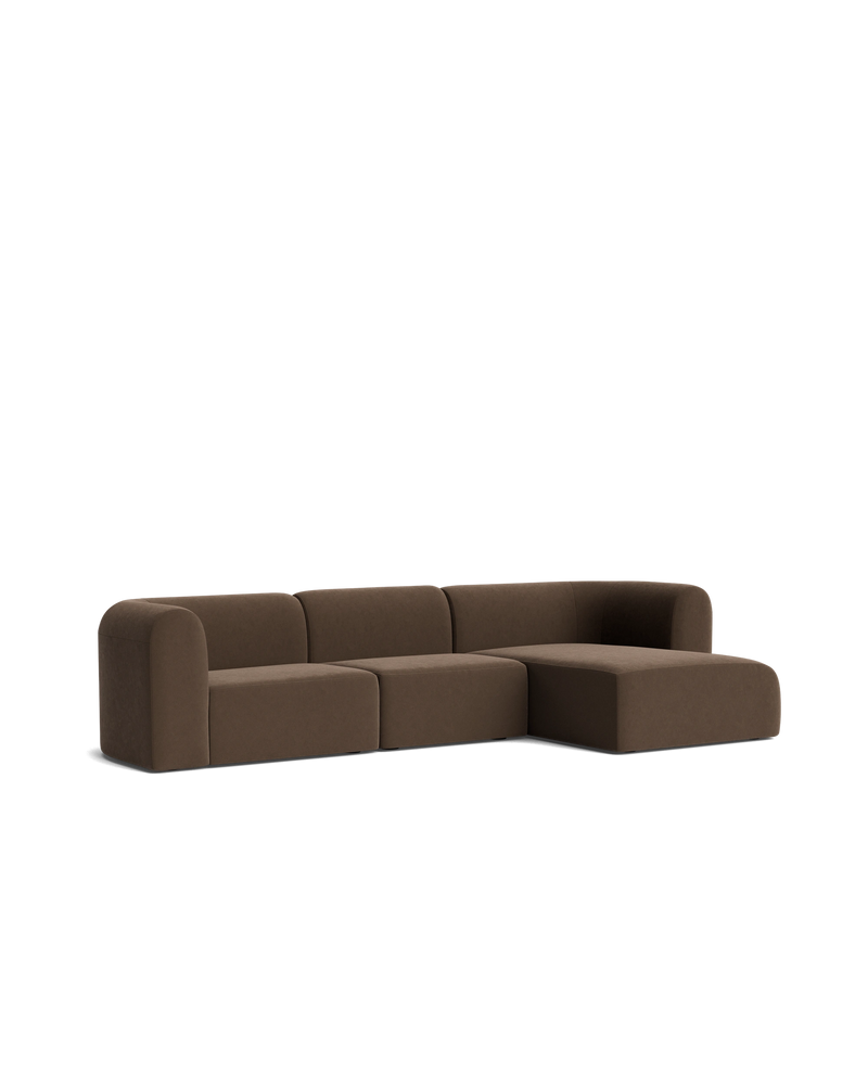 Berg 4 Seater RHF Chaise Sofa - Eden Java