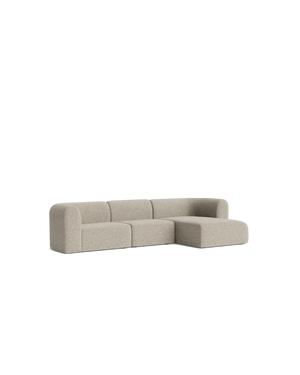 Berg 4 Seater RHF Chaise Sofa - Fleck Smoke
