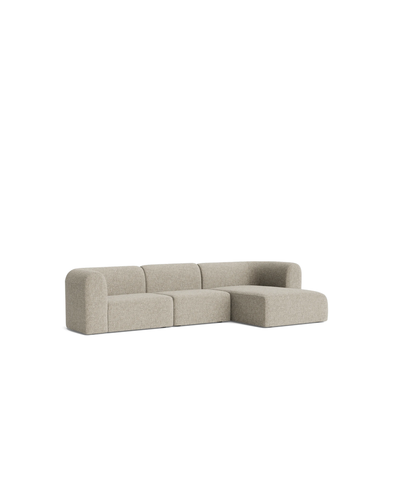 Berg 4 Seater RHF Chaise Sofa - Fleck Smoke