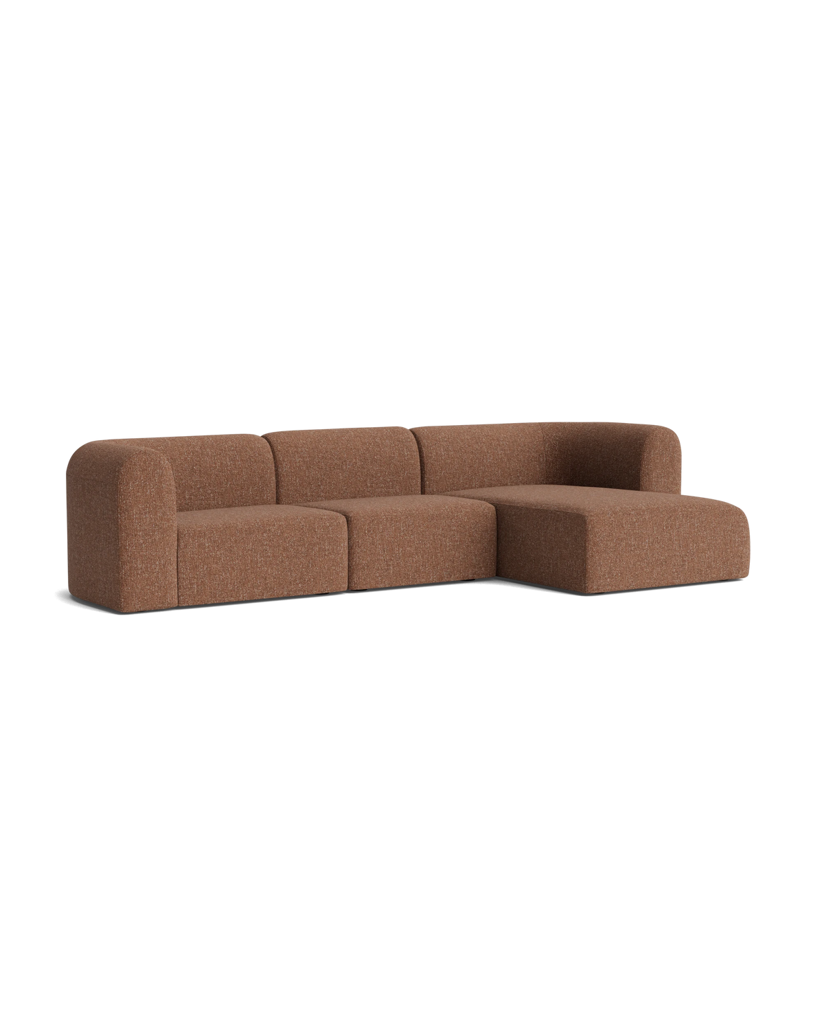Berg 4 Seater RHF Chaise Sofa - Fleck Rust