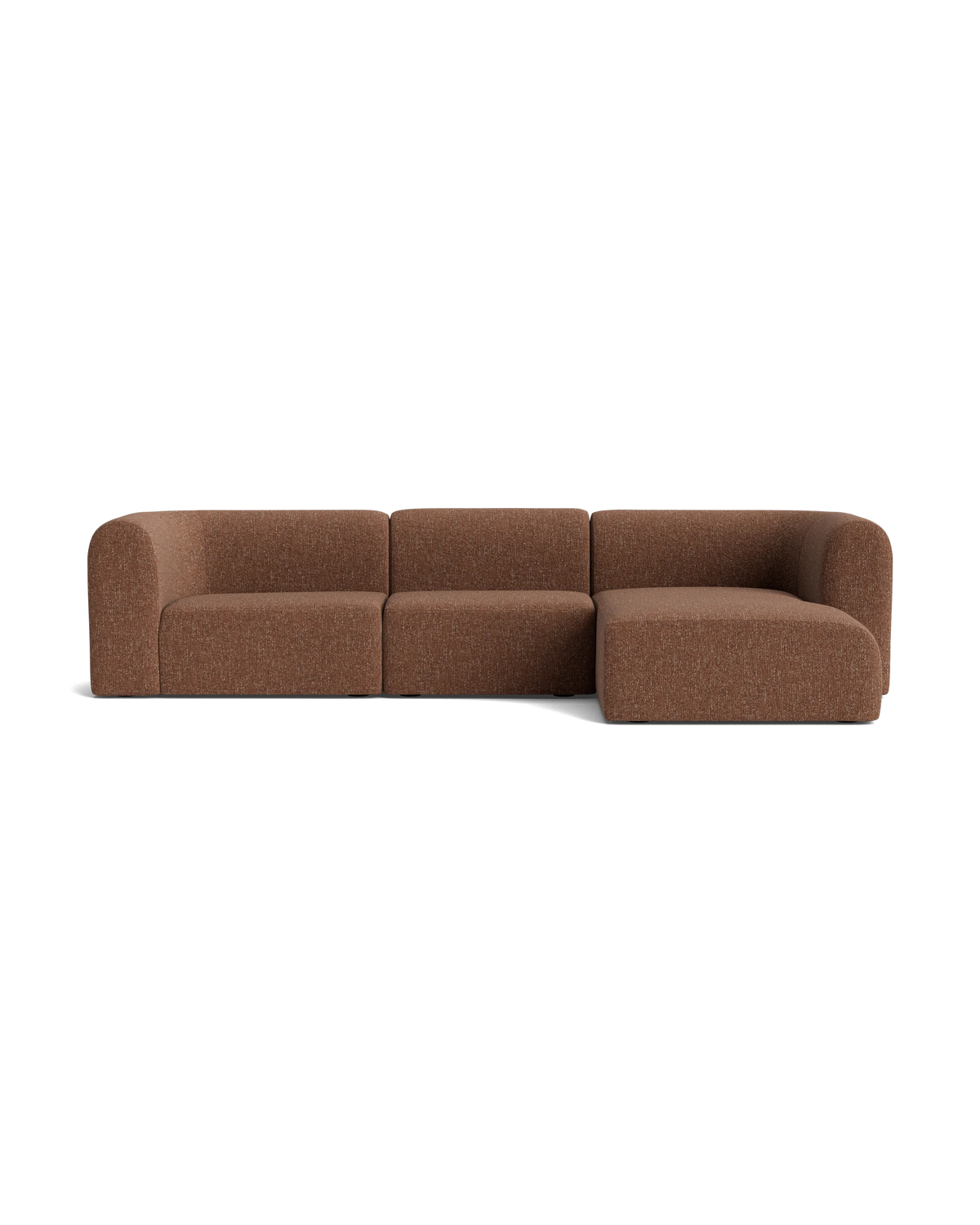 Berg 4 Seater RHF Chaise Sofa - Fleck Rust