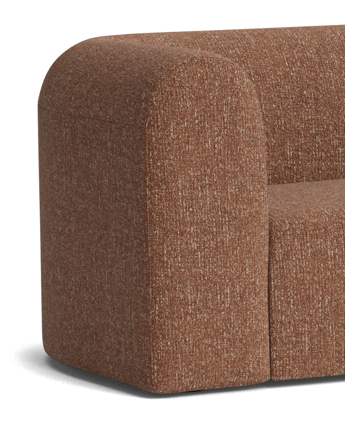 Berg 4 Seater RHF Chaise Sofa - Fleck Rust