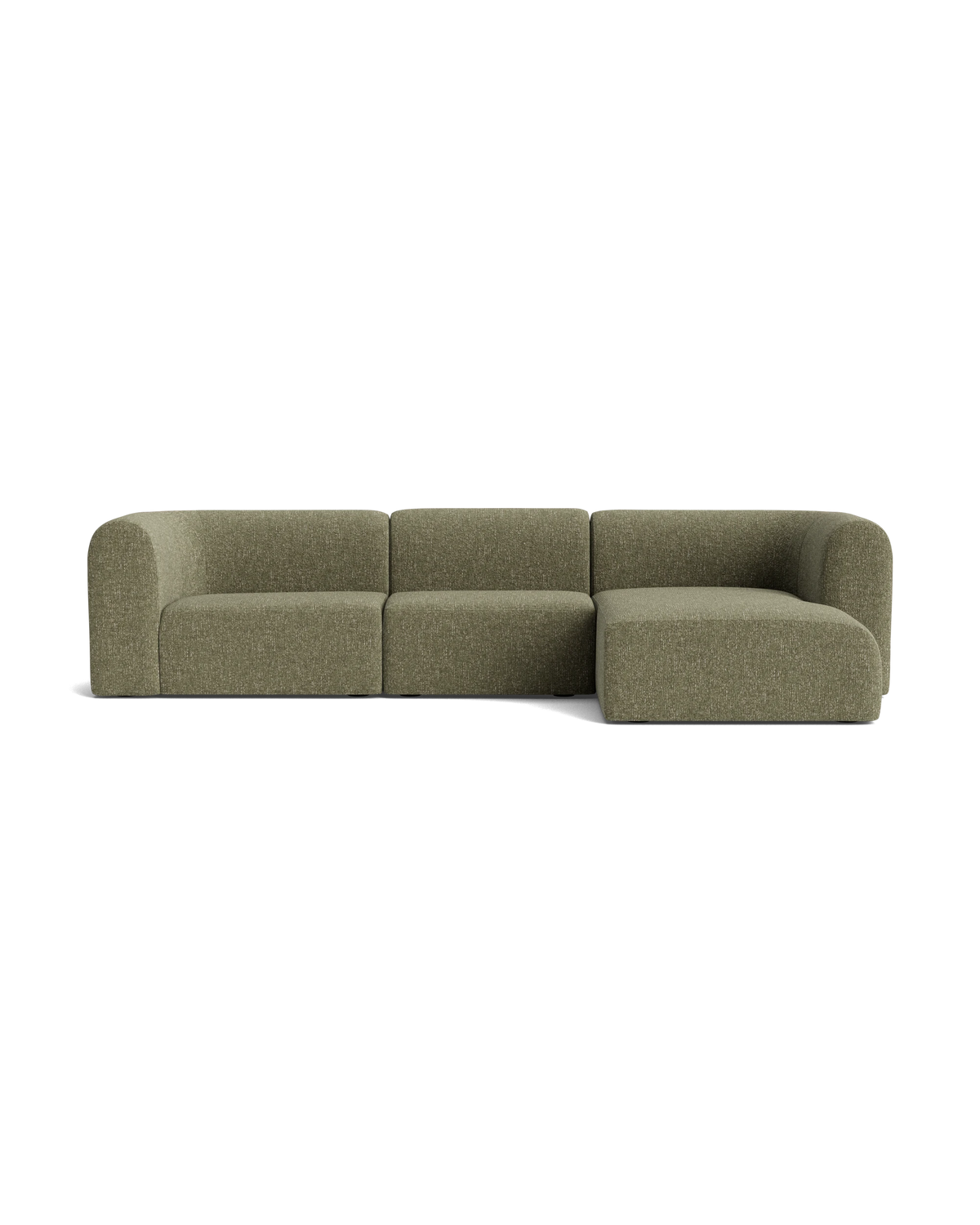 Berg 4 Seater RHF Chaise Sofa - Fleck Olive