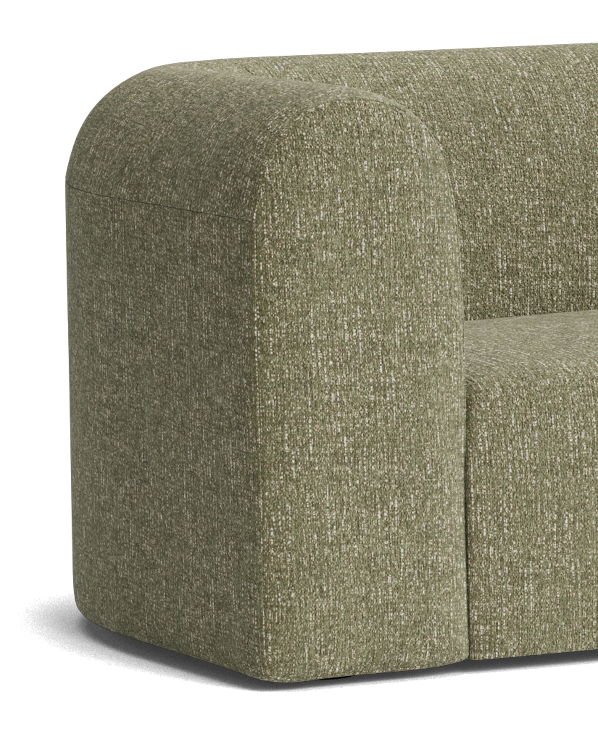 Berg 4 Seater RHF Chaise Sofa - Fleck Olive