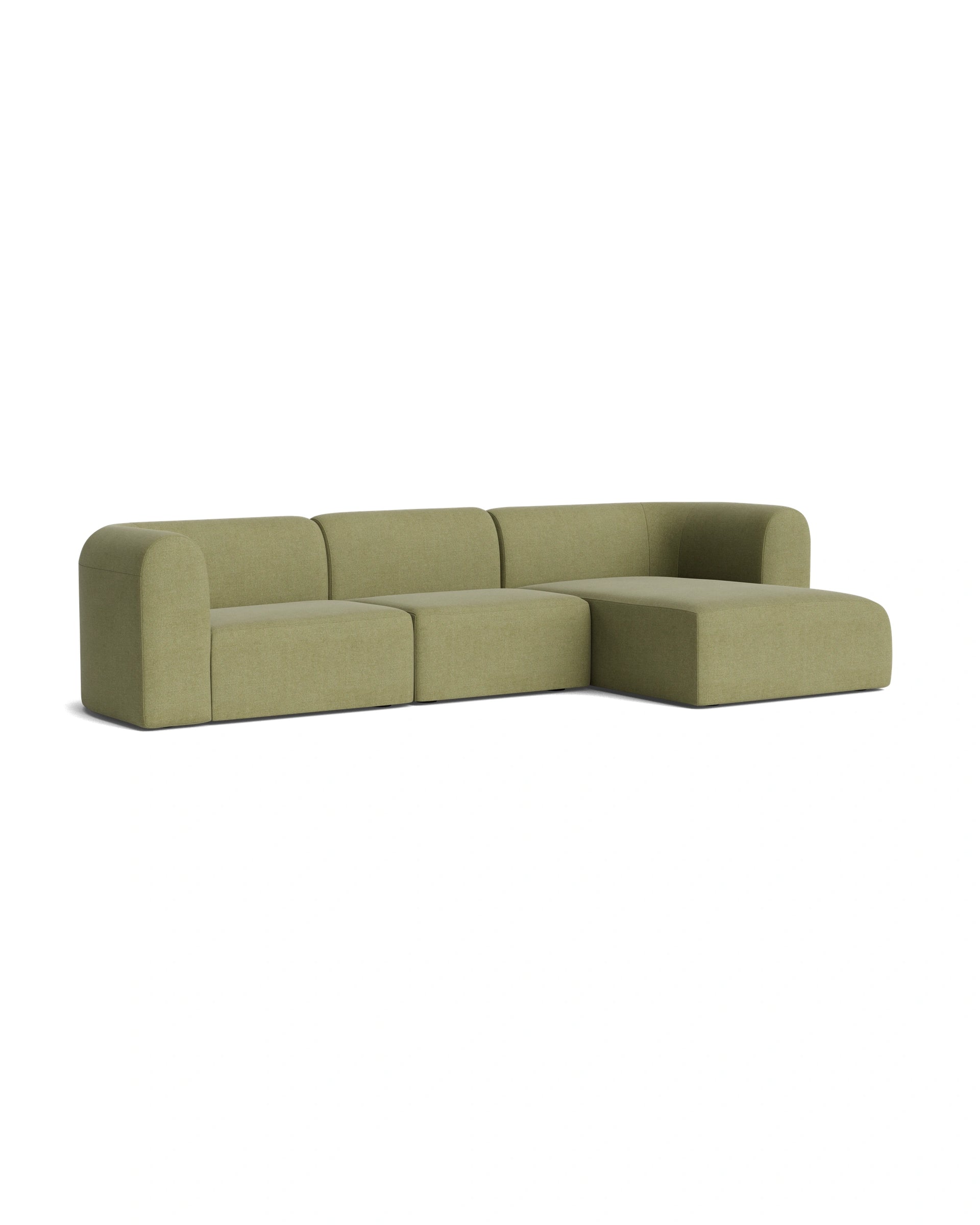 Berg 4 Seater RHF Chaise Sofa - Fossil Eucalyptus