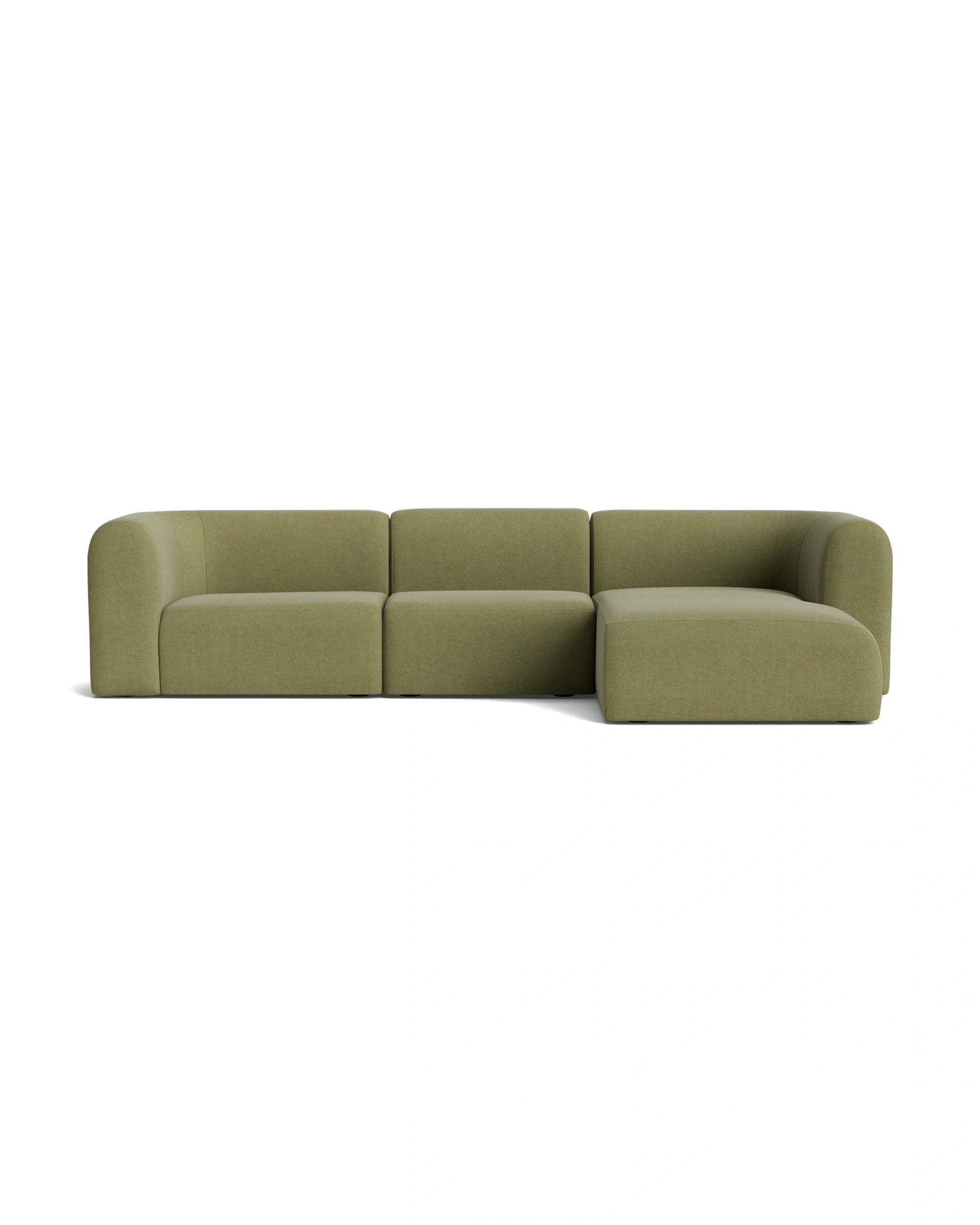 Berg 4 Seater RHF Chaise Sofa - Fossil Eucalyptus