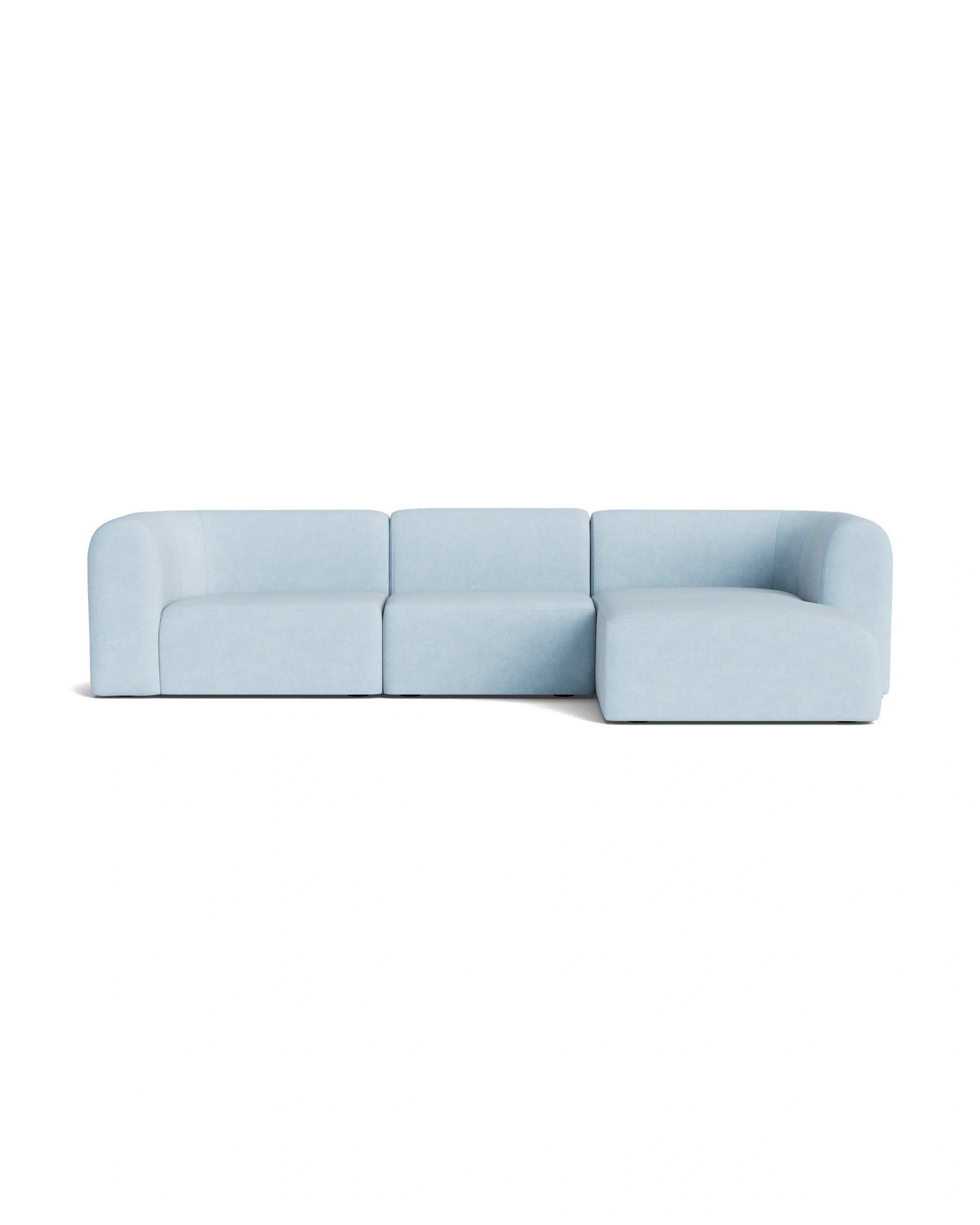 Berg 4 Seater RHF Chaise Sofa - Fossil Powder Blue