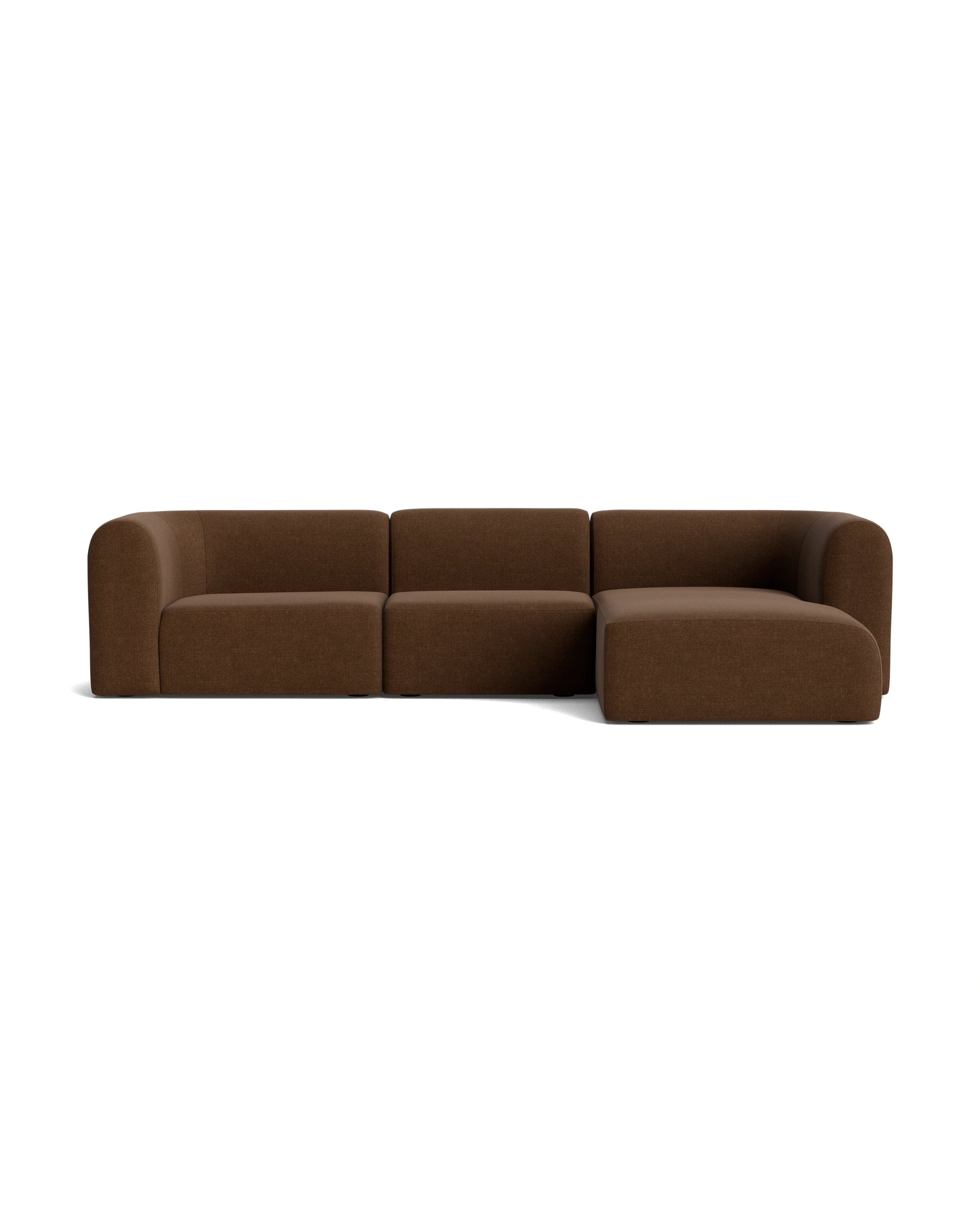 Berg 4 Seater RHF Chaise Sofa - Fossil Chocolate