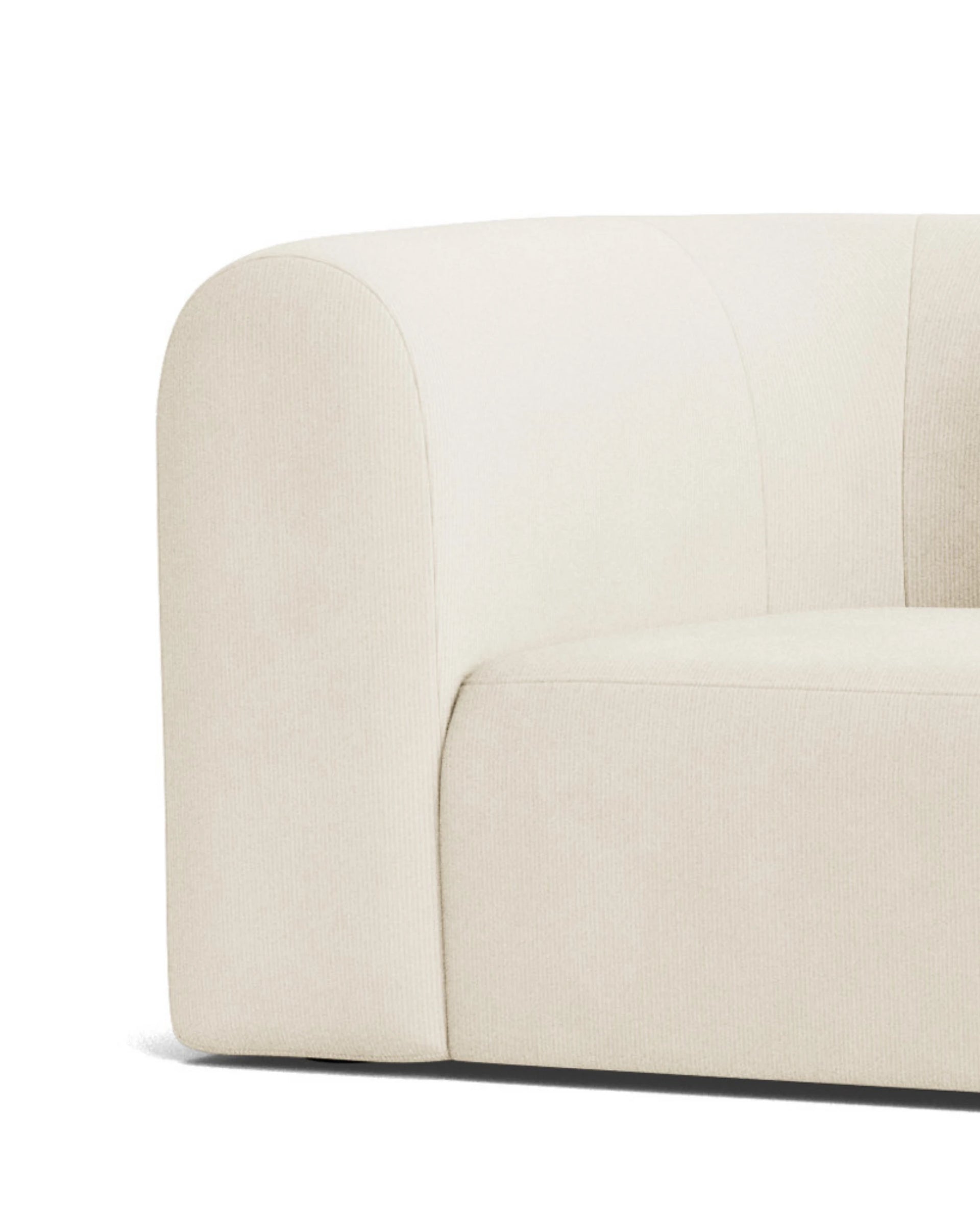 Berg 4 Seater RHF Chaise Sofa - Corduroy Off White
