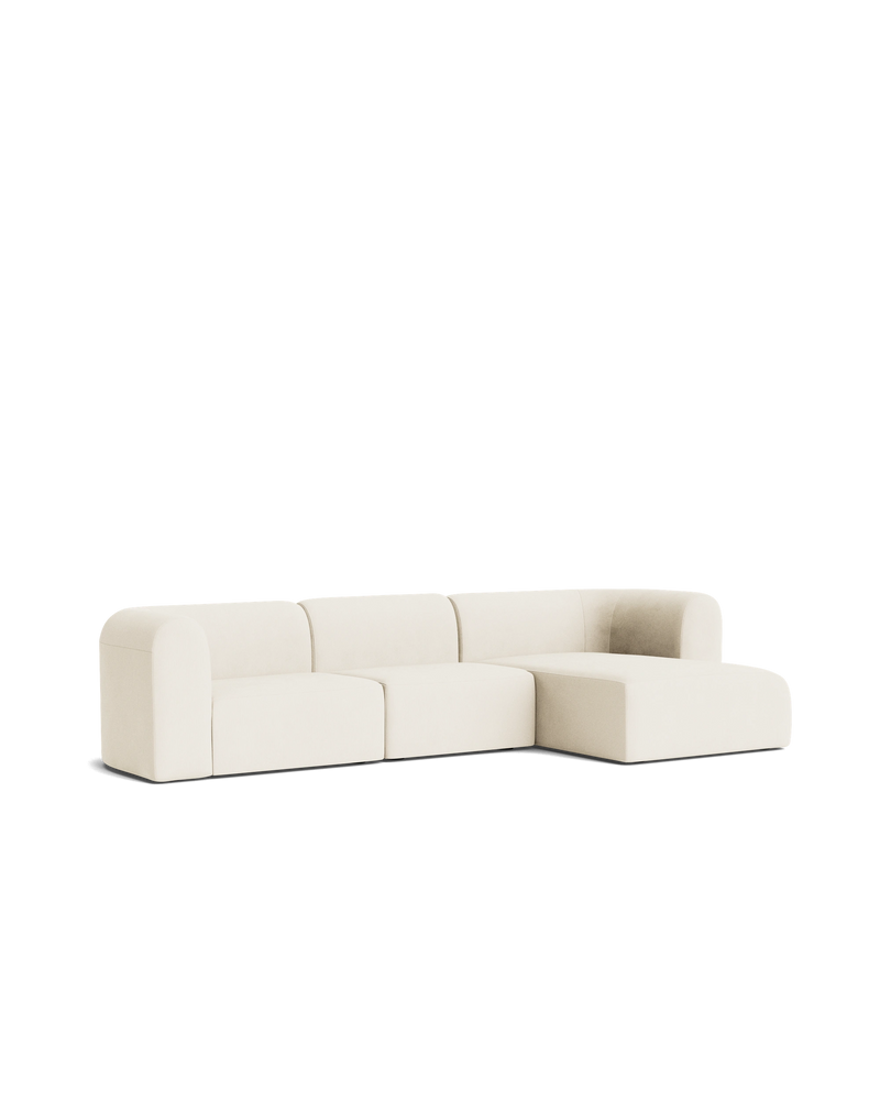 Berg 4 Seater RHF Chaise Sofa - Corduroy Off White