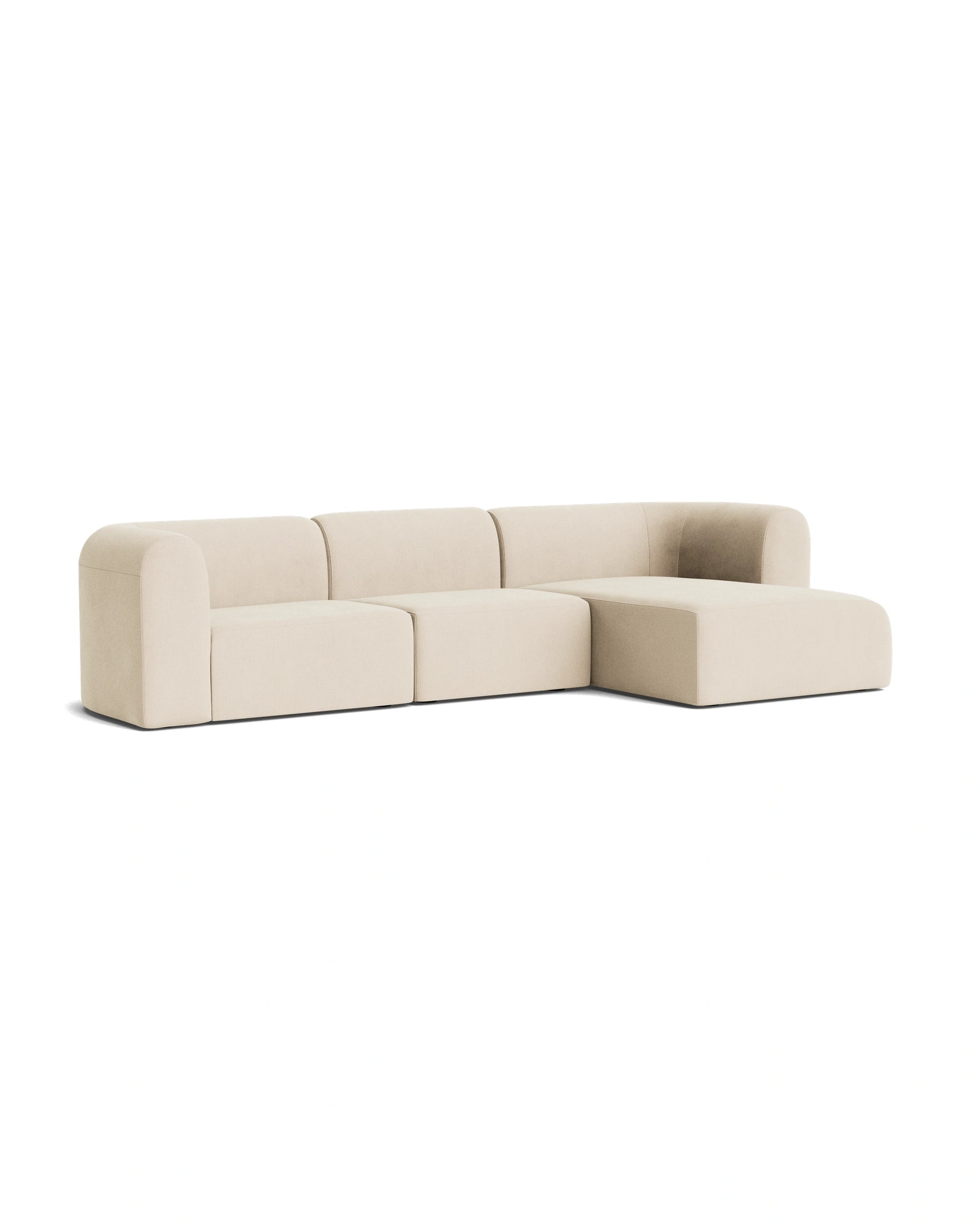 Berg 4 Seater RHF Chaise Sofa - Corduroy Mist