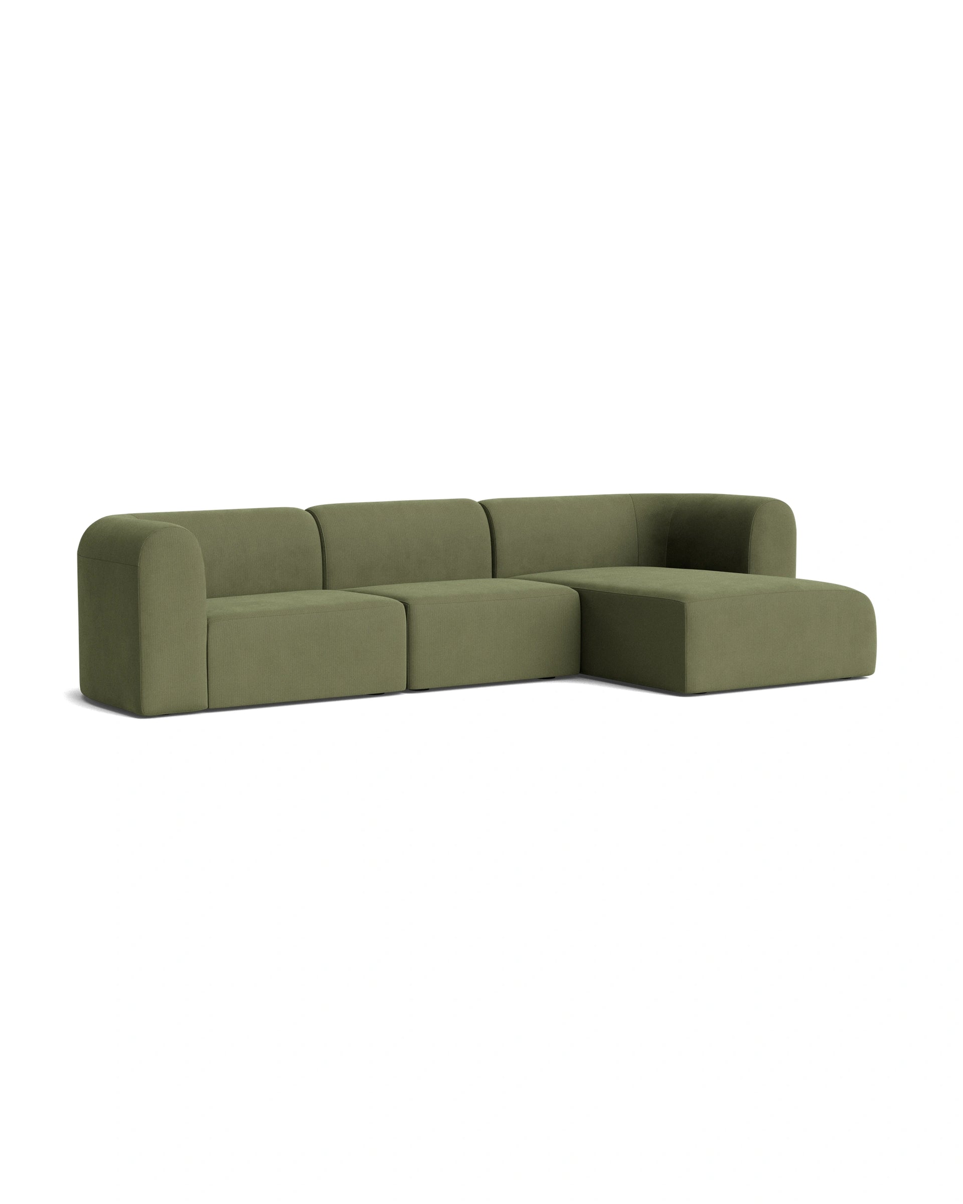 Berg 4 Seater RHF Chaise Sofa - Corduroy Forest