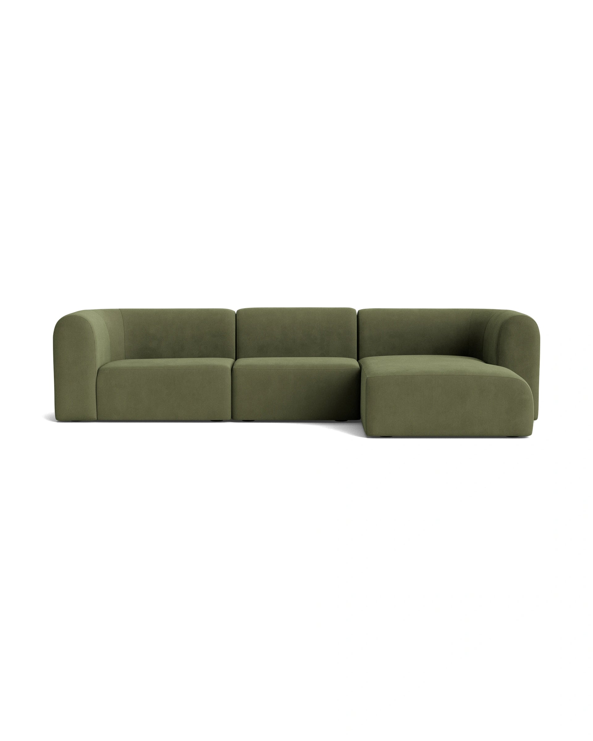 Berg 4 Seater RHF Chaise Sofa - Corduroy Forest