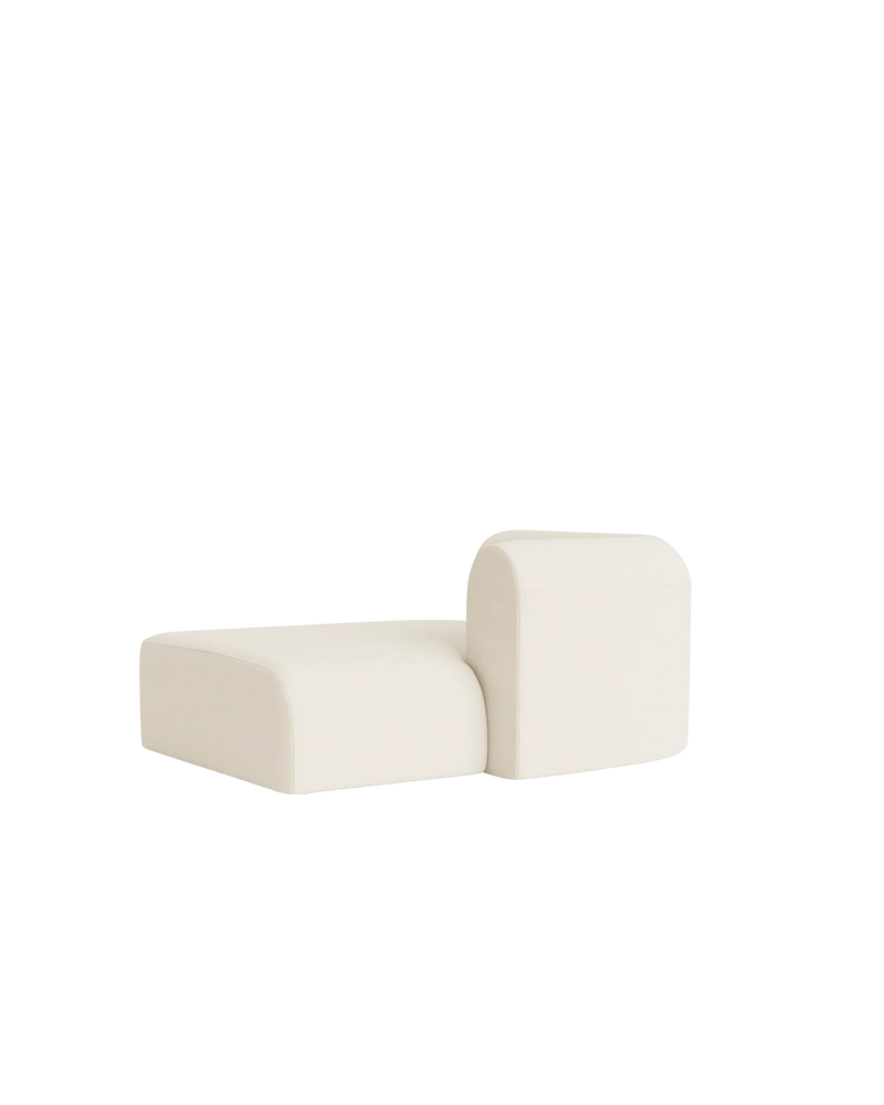 Berg Right Chaise Module - Fossil Vanilla