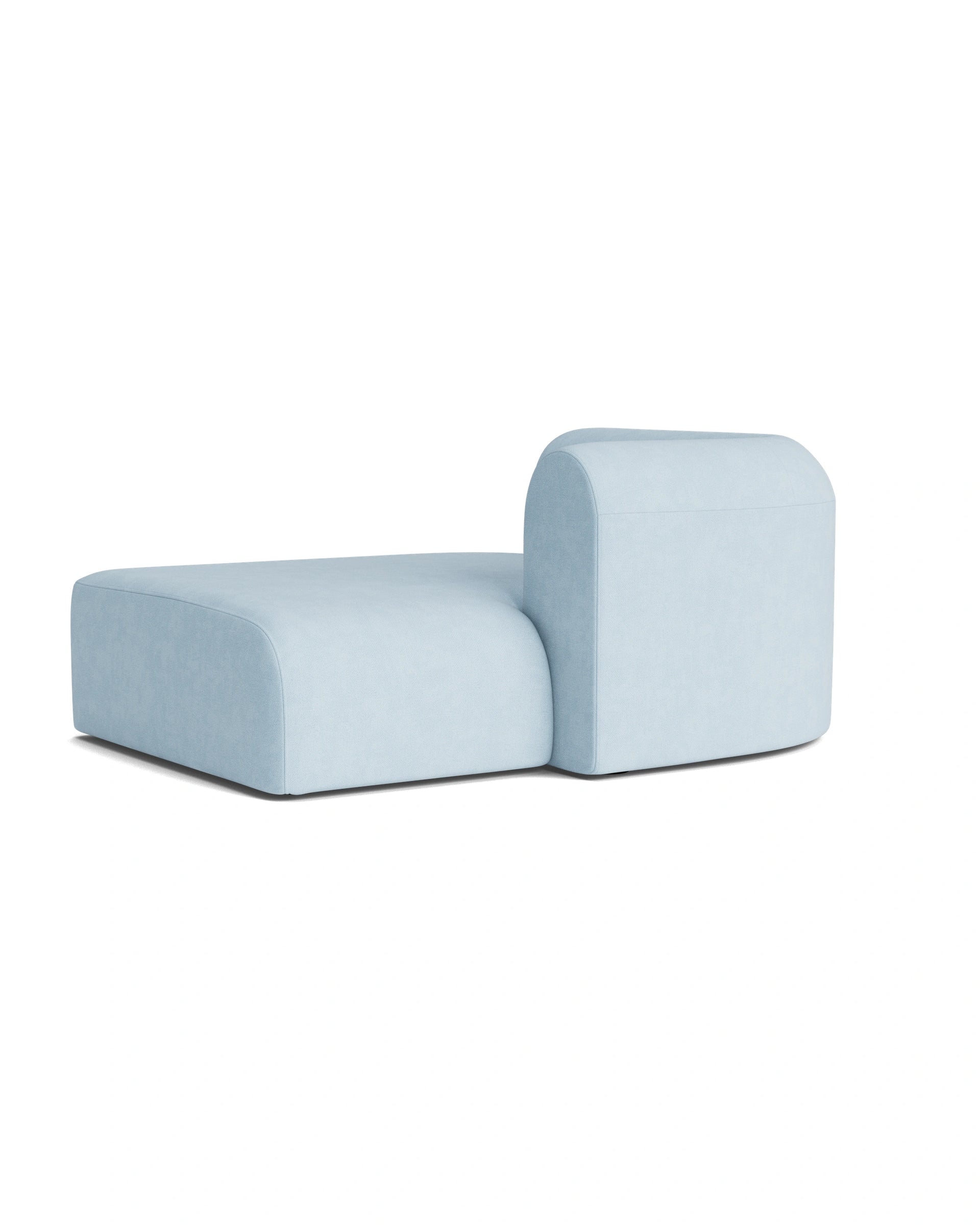 Berg Right Chaise Module - Fossil Powder Blue