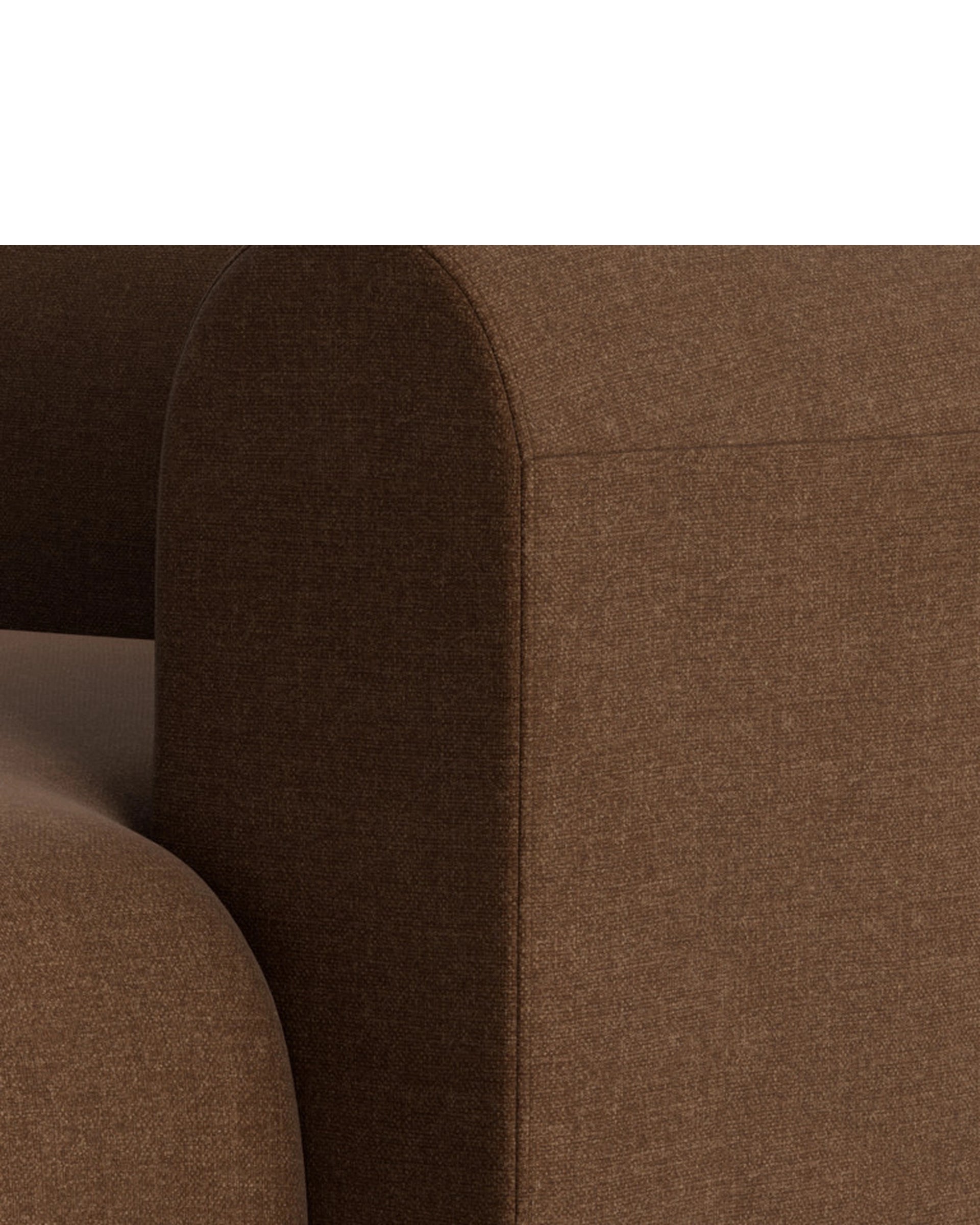 Berg Right Chaise Module - Fossil Chocolate