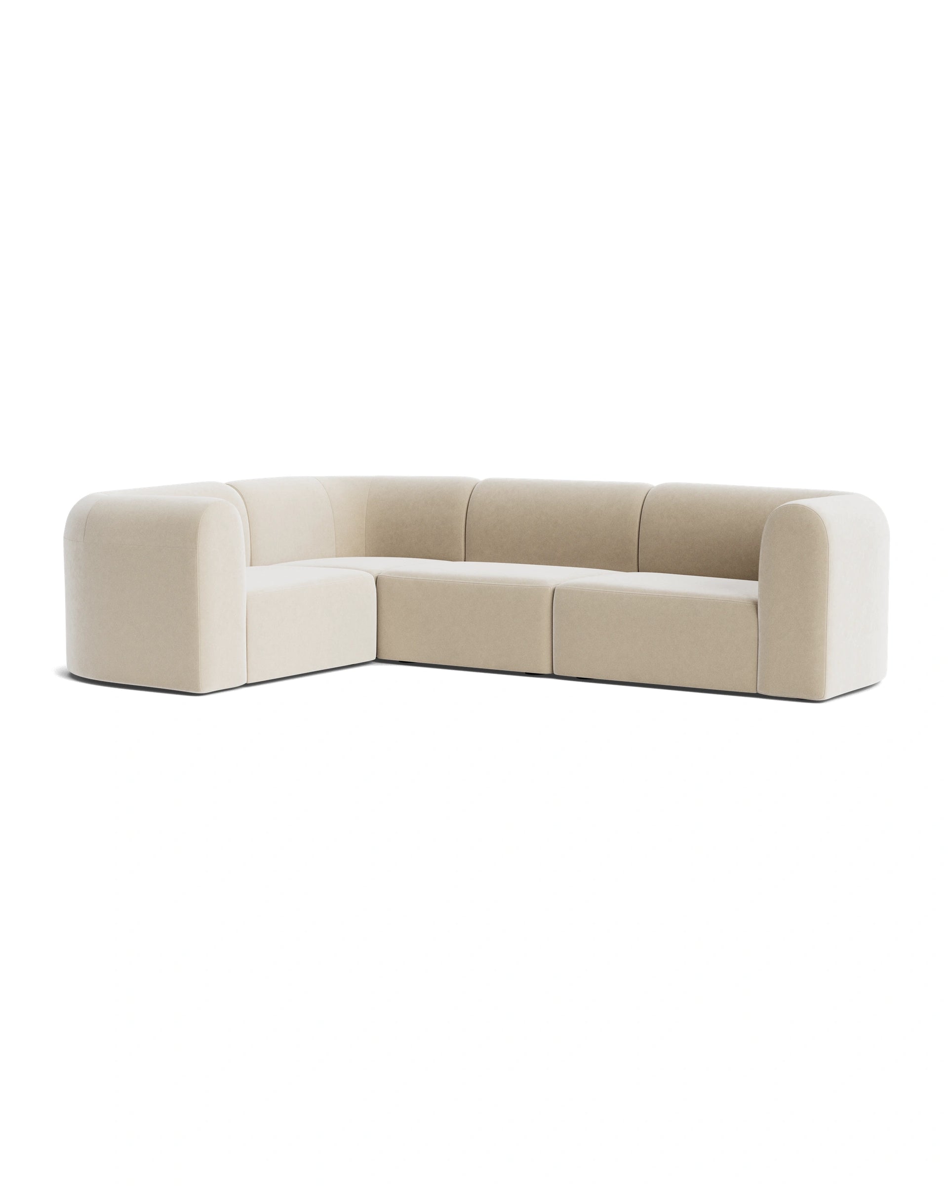 Berg LHF Closed Chaise Sofa - Eden Ecru