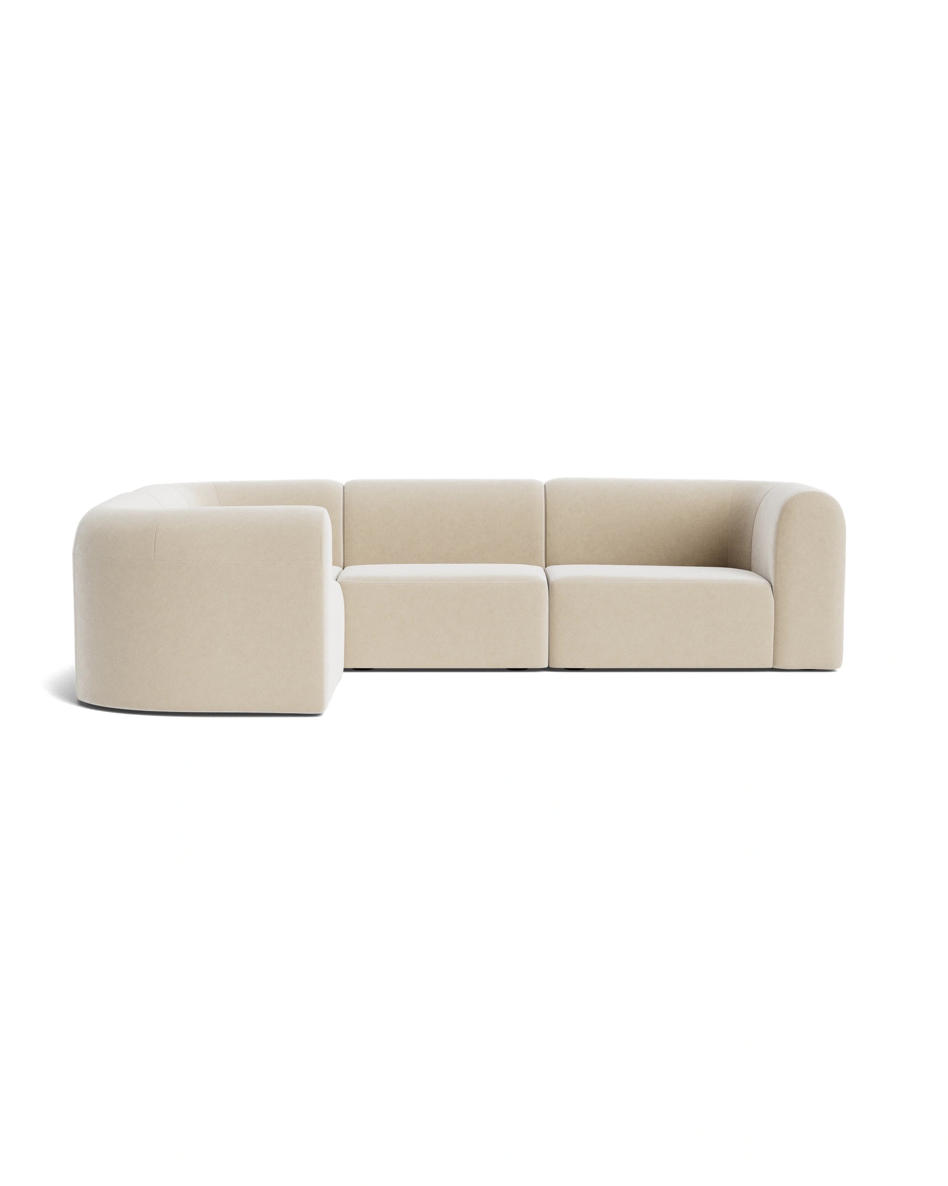 Berg LHF Closed Chaise Sofa - Eden Ecru