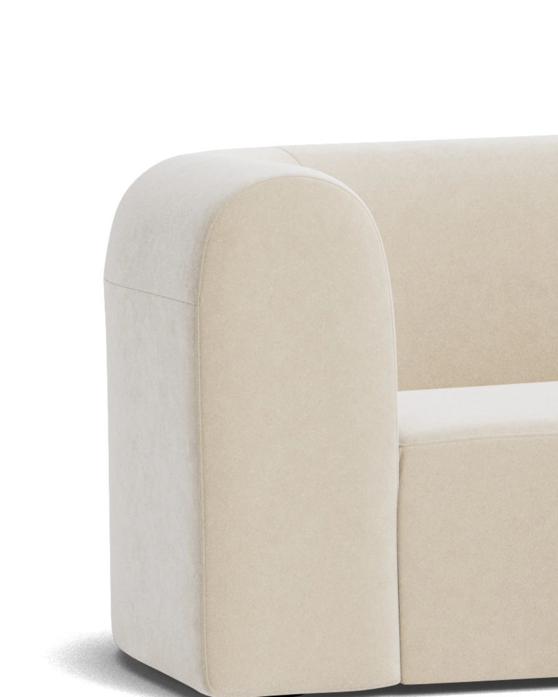 Berg LHF Closed Chaise Sofa - Eden Ecru