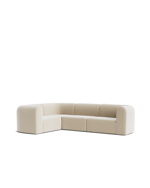 Berg LHF Closed Chaise Sofa - Eden Ecru