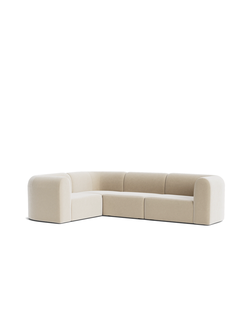 Berg LHF Closed Chaise Sofa - Eden Ecru