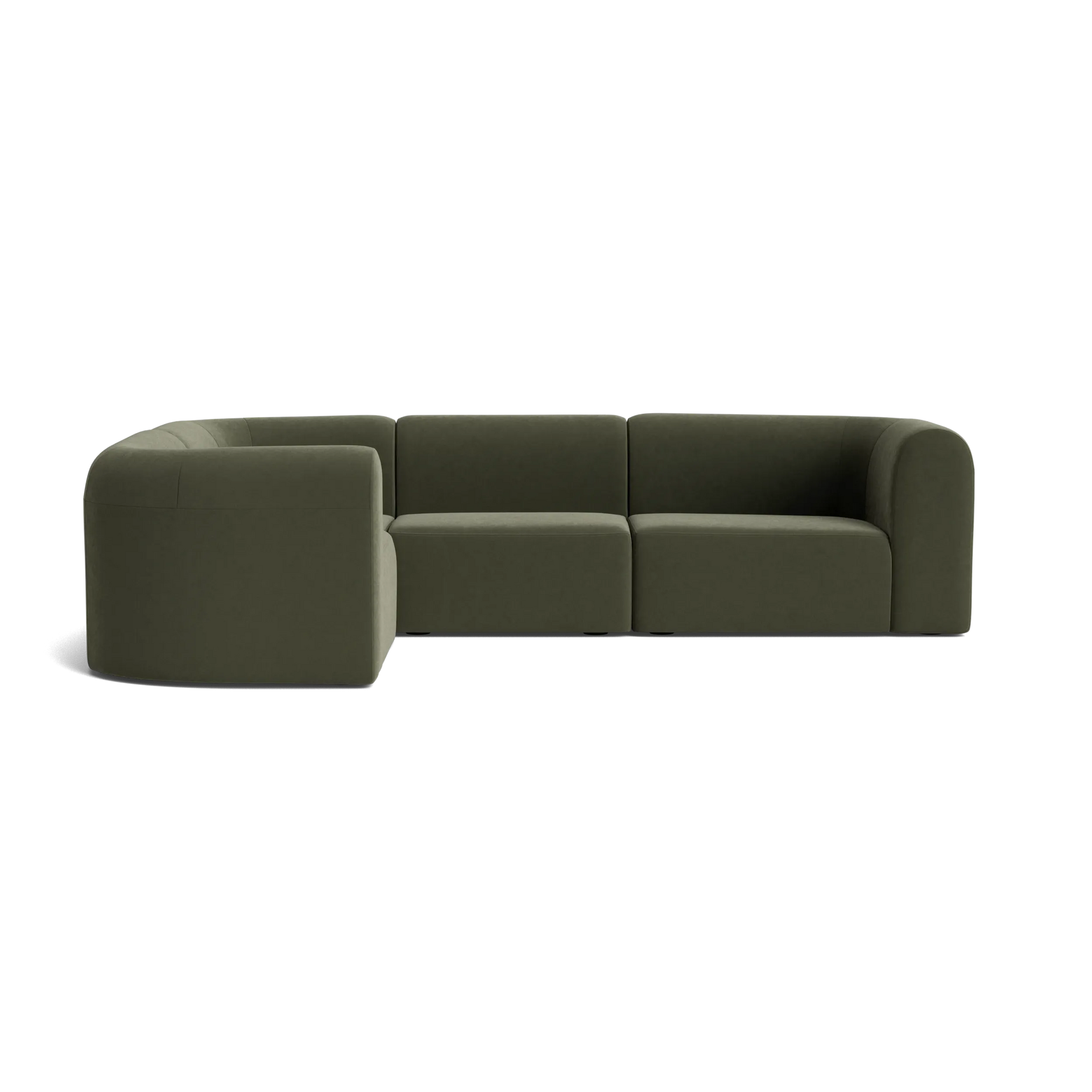 Berg LHF Closed Chaise Sofa - Eden Leaf