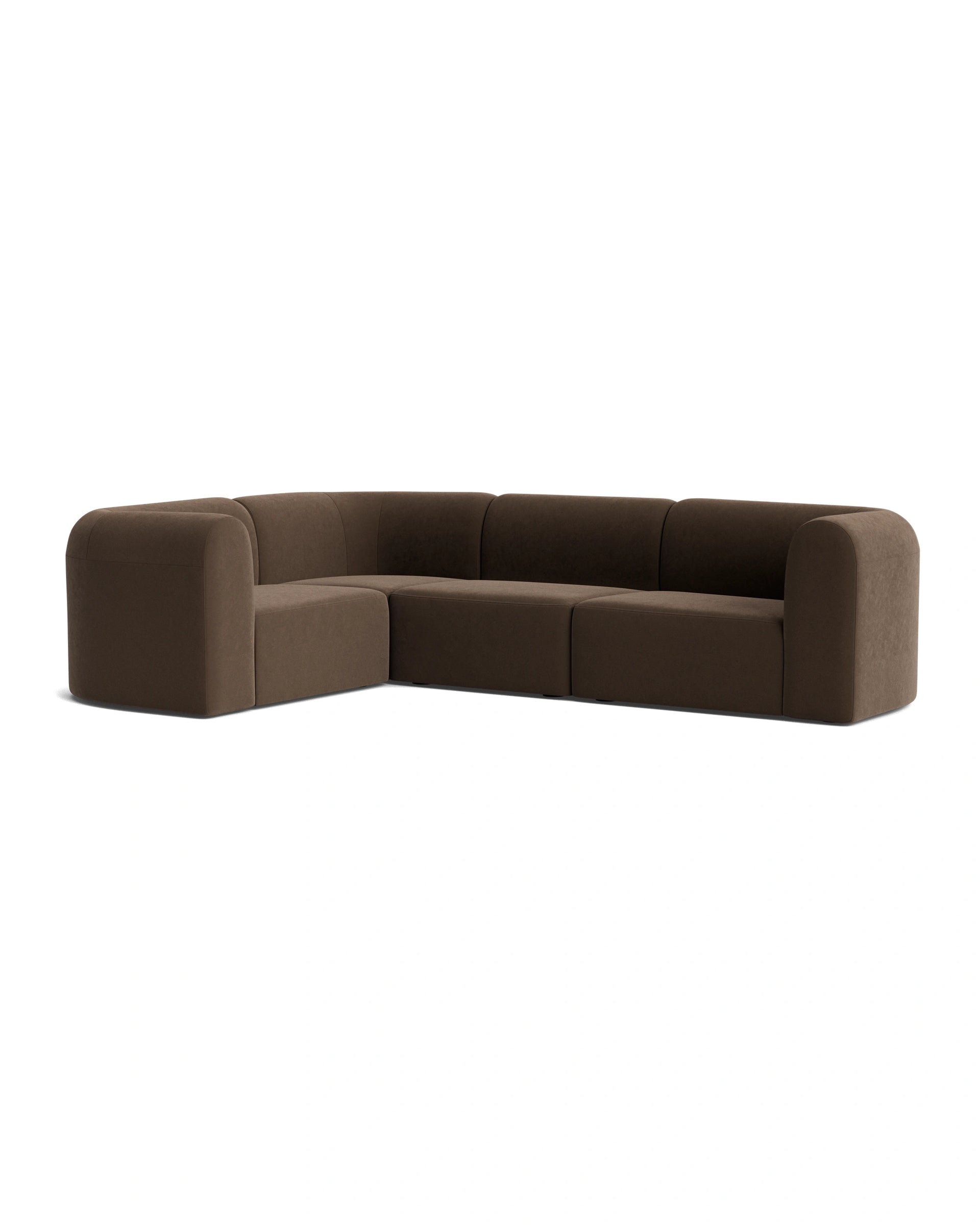 Berg LHF Closed Chaise Sofa - Eden Java
