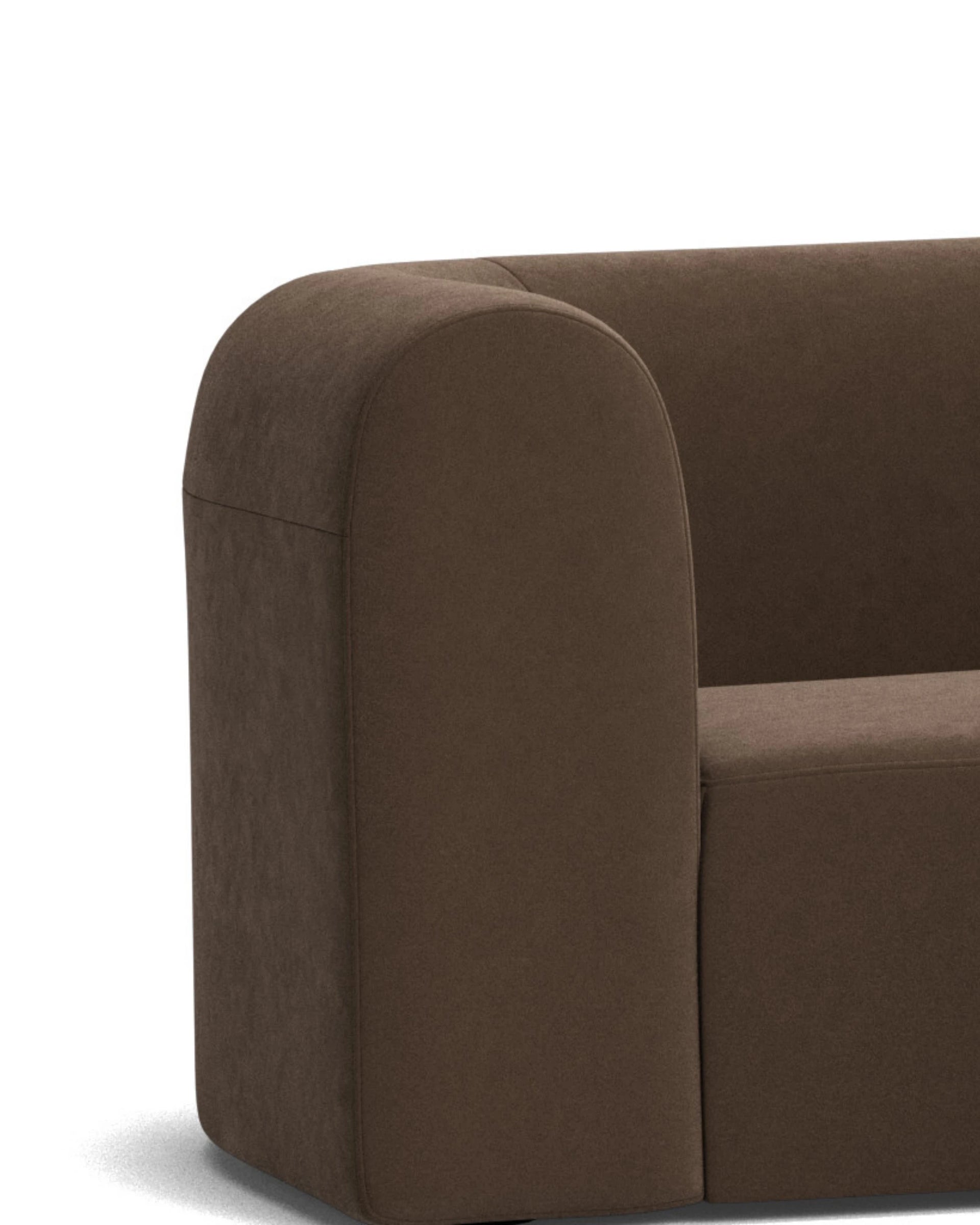 Berg LHF Closed Chaise Sofa - Eden Java