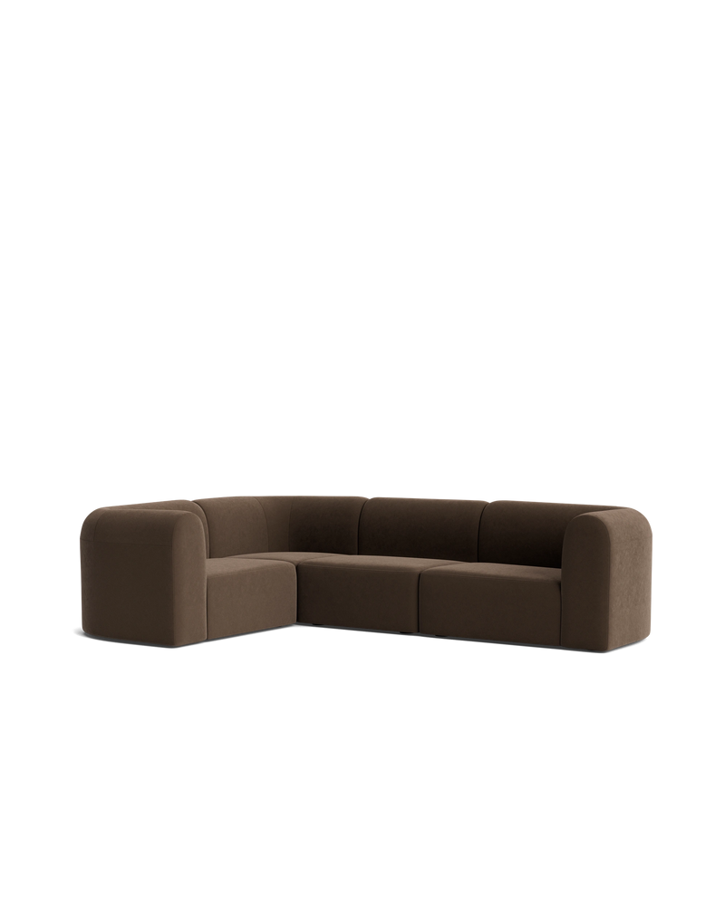 Berg LHF Closed Chaise Sofa - Eden Java