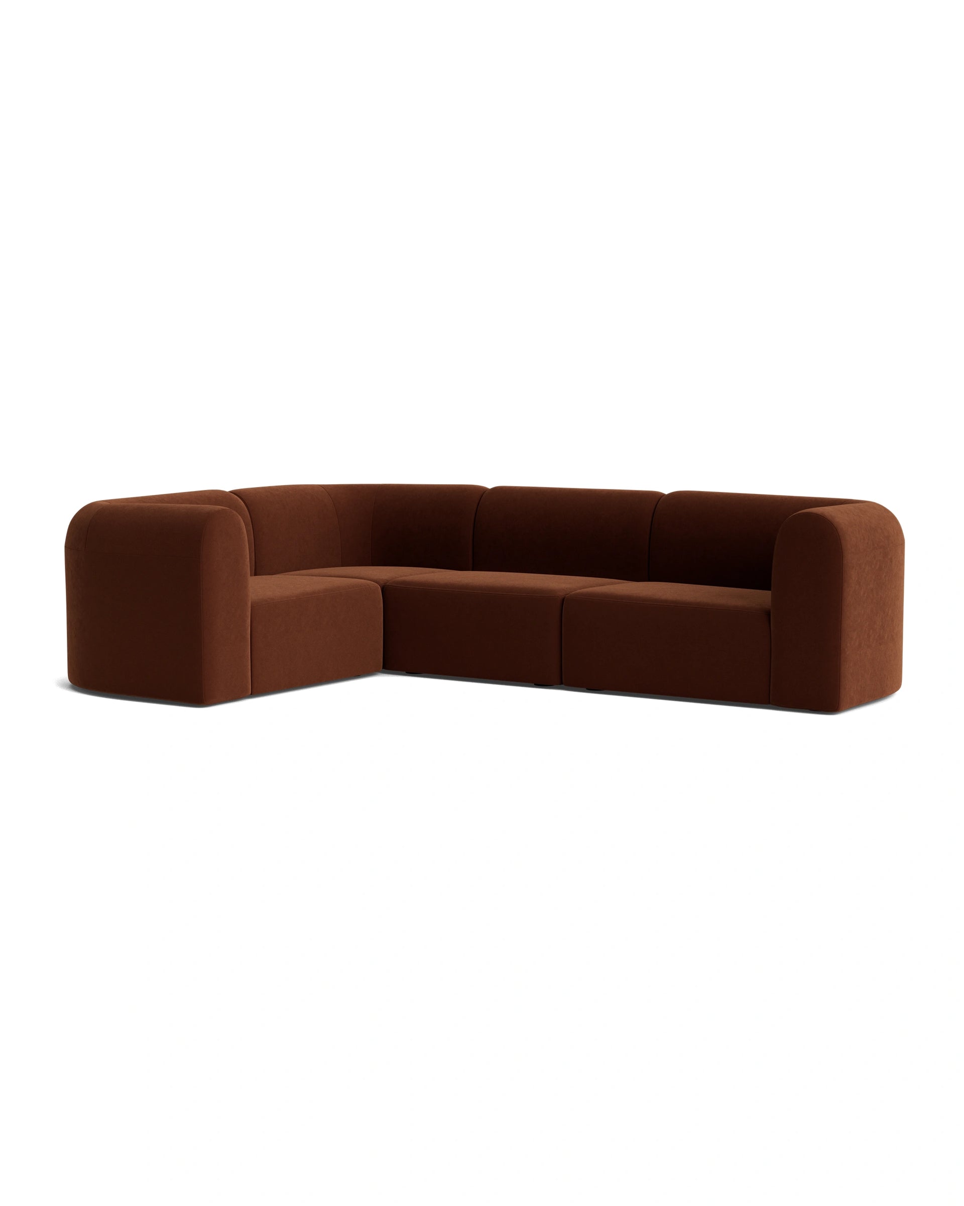 Berg LHF Closed Chaise Sofa - Eden Brick