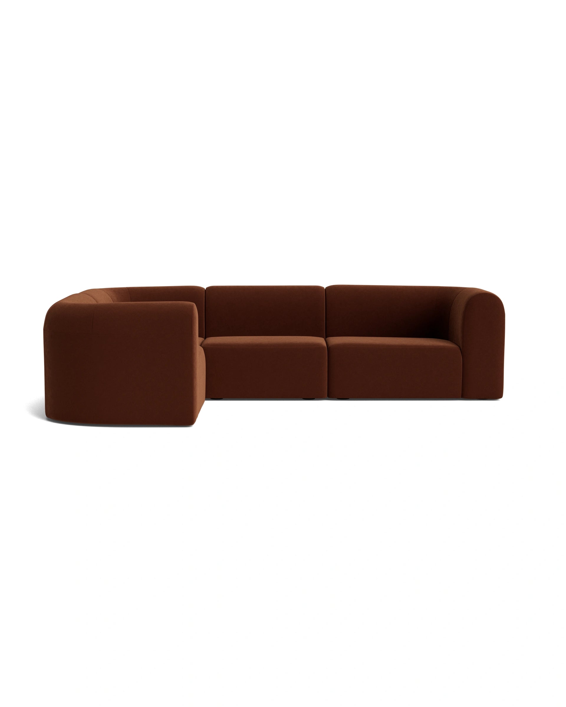 Berg LHF Closed Chaise Sofa - Eden Brick