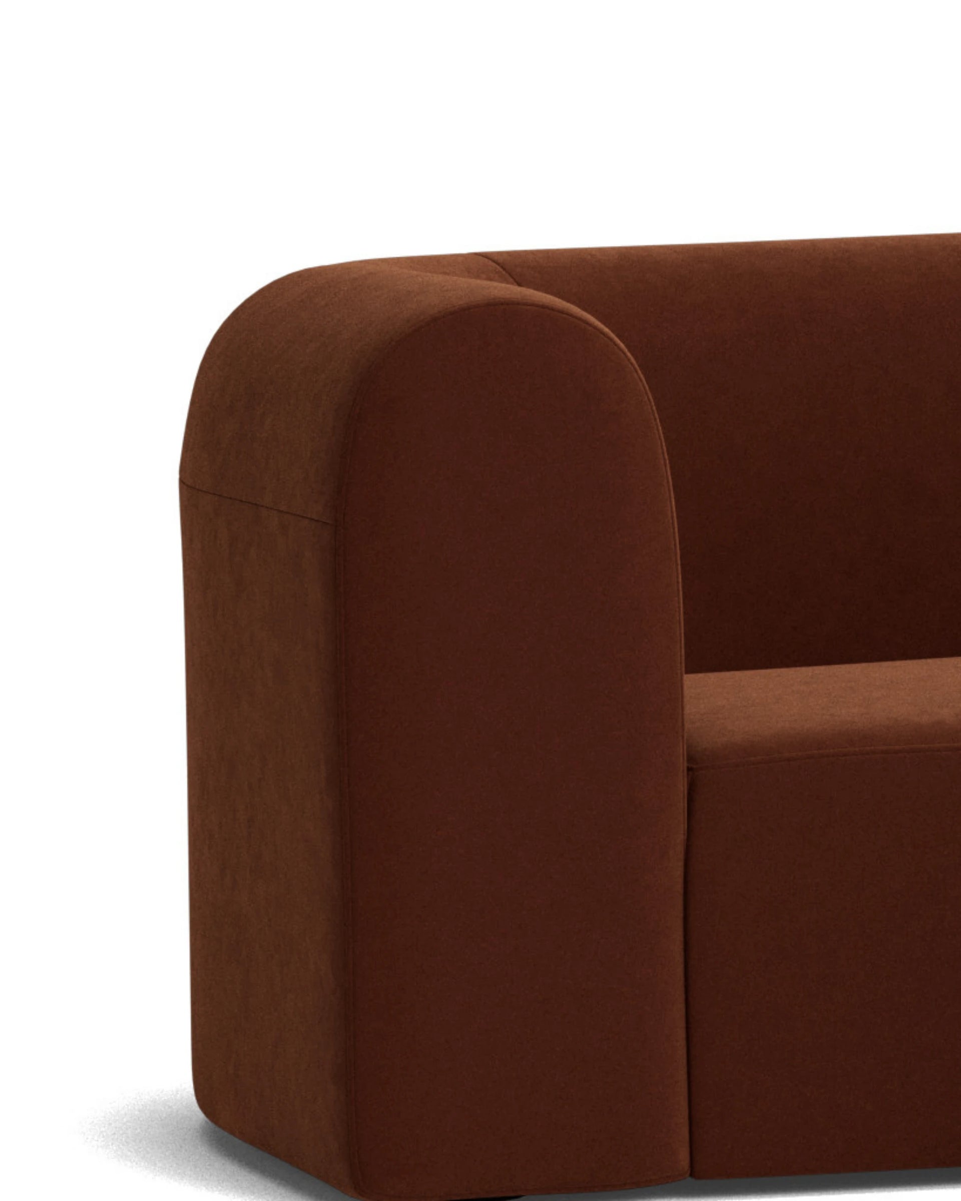 Berg LHF Closed Chaise Sofa - Eden Brick
