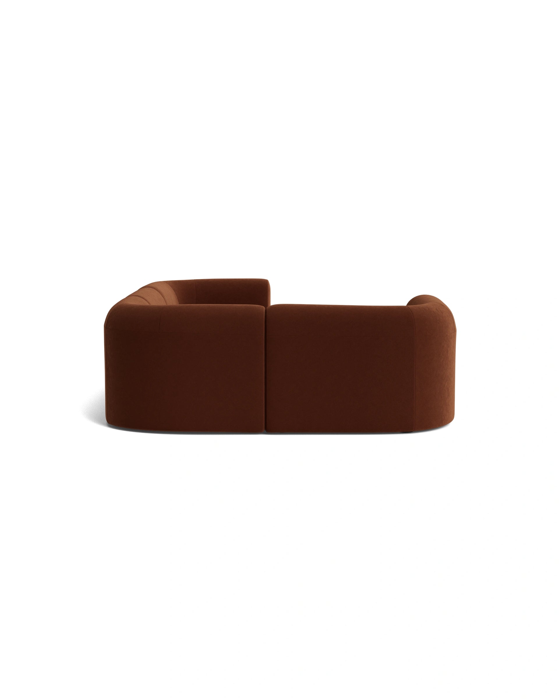 Berg LHF Closed Chaise Sofa - Eden Brick
