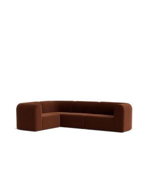 Berg LHF Closed Chaise Sofa - Eden Brick
