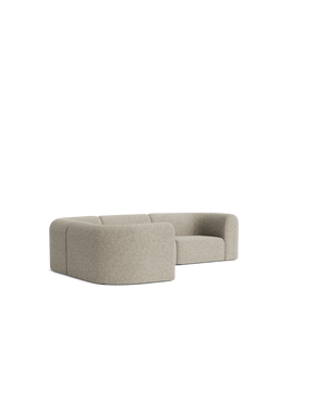 Berg LHF Closed Chaise Sofa - Fleck Smoke