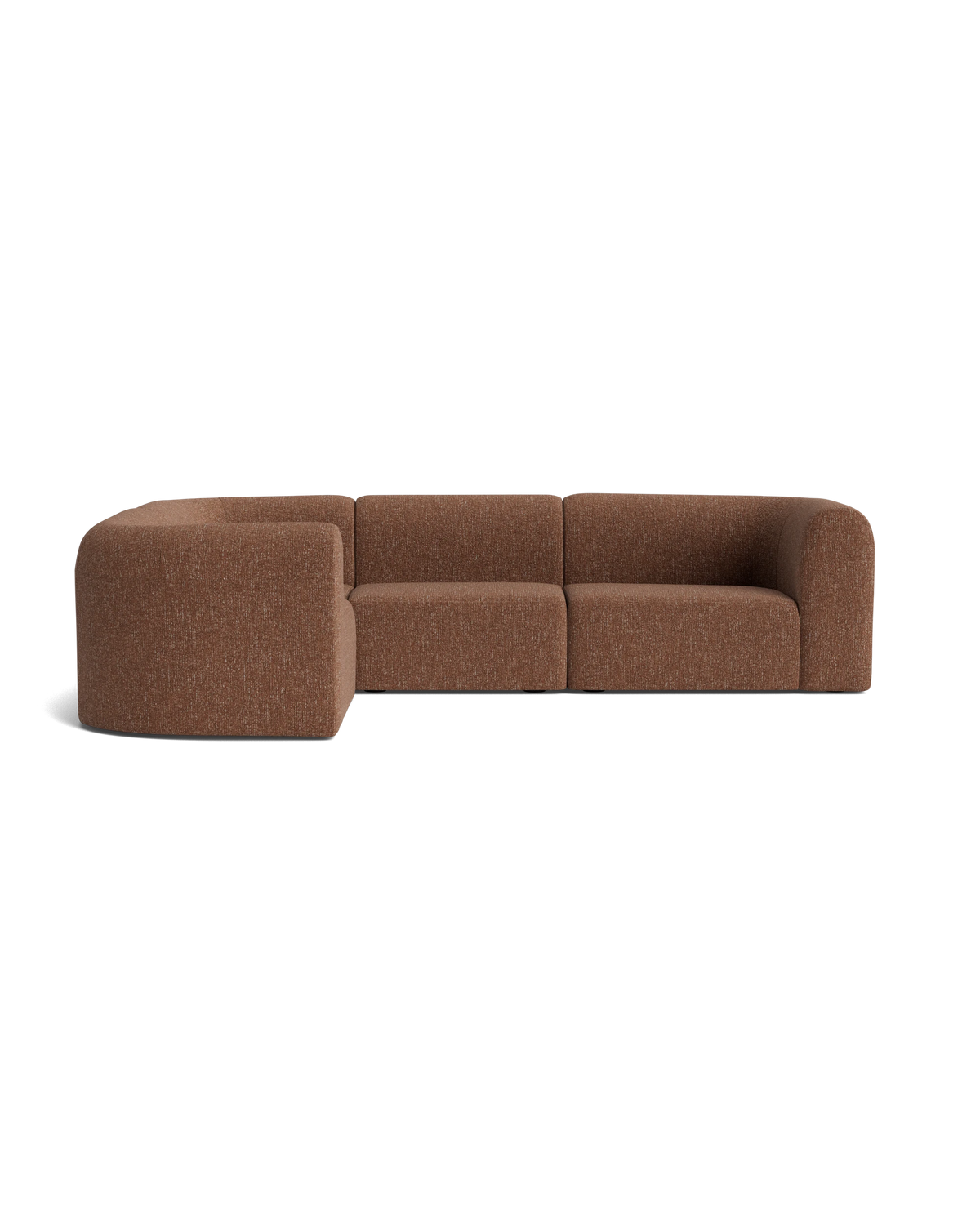 Berg LHF Closed Chaise Sofa - Fleck Rust
