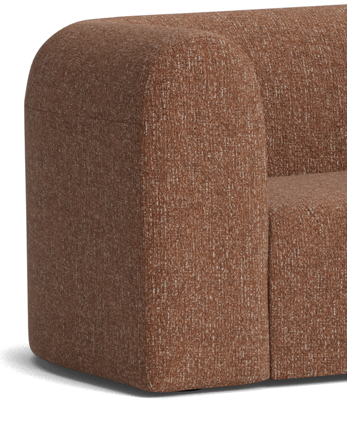 Berg LHF Closed Chaise Sofa - Fleck Rust