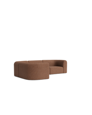 Berg LHF Closed Chaise Sofa - Fleck Rust