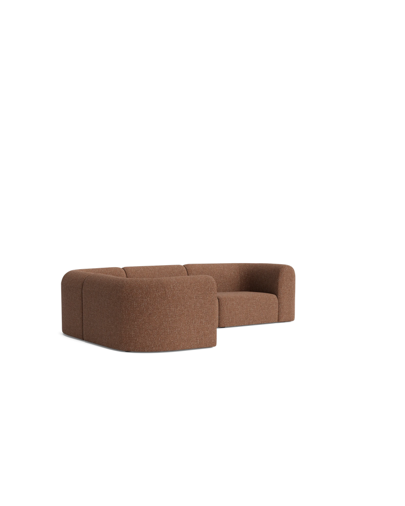 Berg LHF Closed Chaise Sofa - Fleck Rust