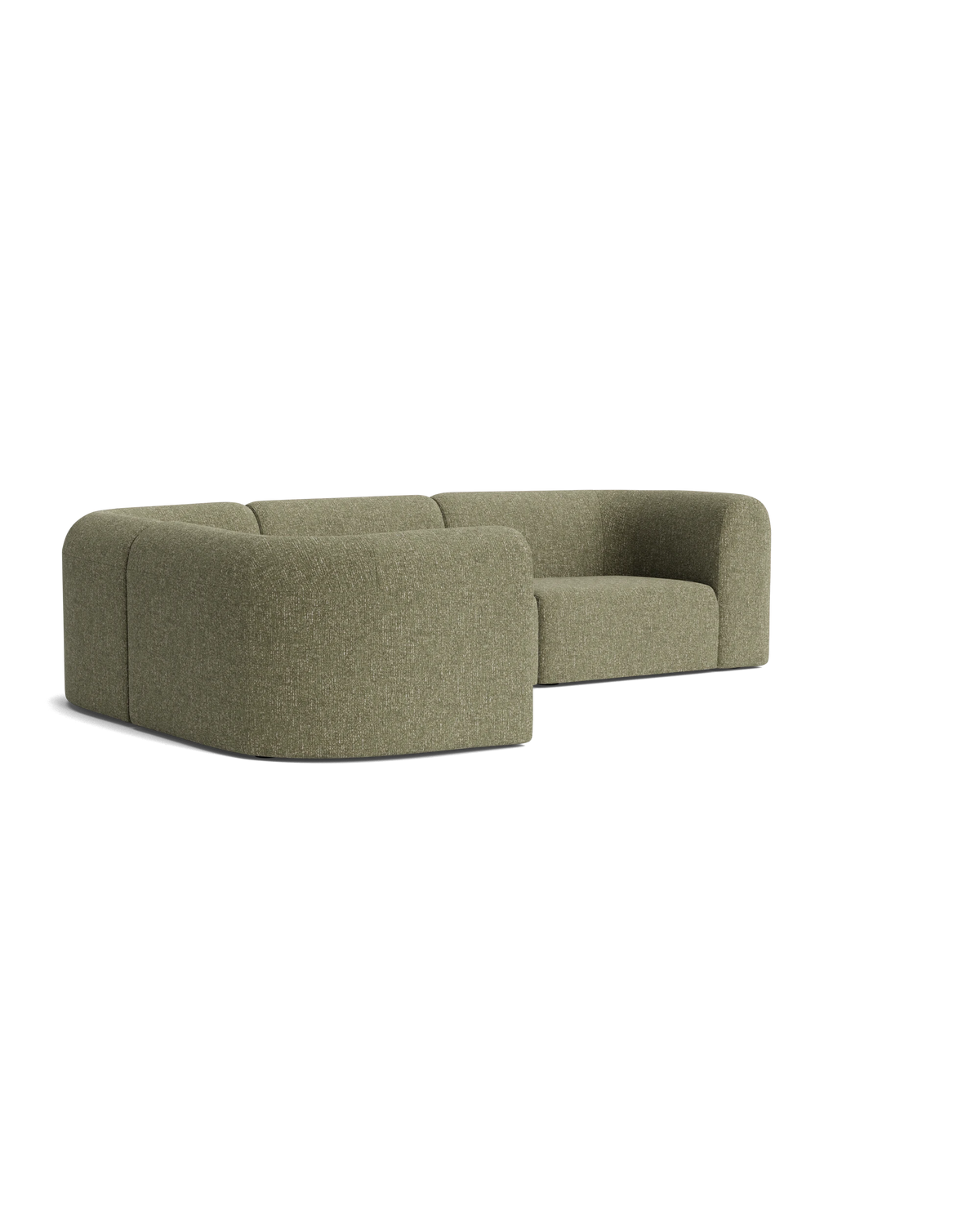 Berg LHF Closed Chaise Sofa - Fleck Olive