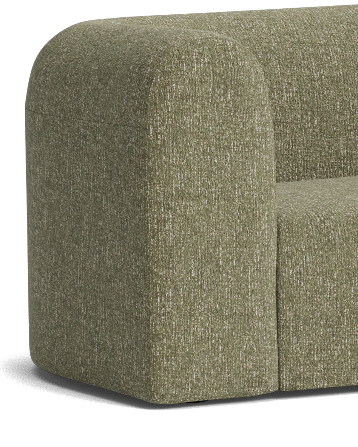 Berg LHF Closed Chaise Sofa - Fleck Olive