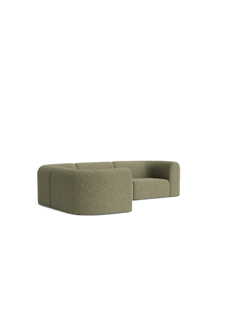 Berg LHF Closed Chaise Sofa - Fleck Olive