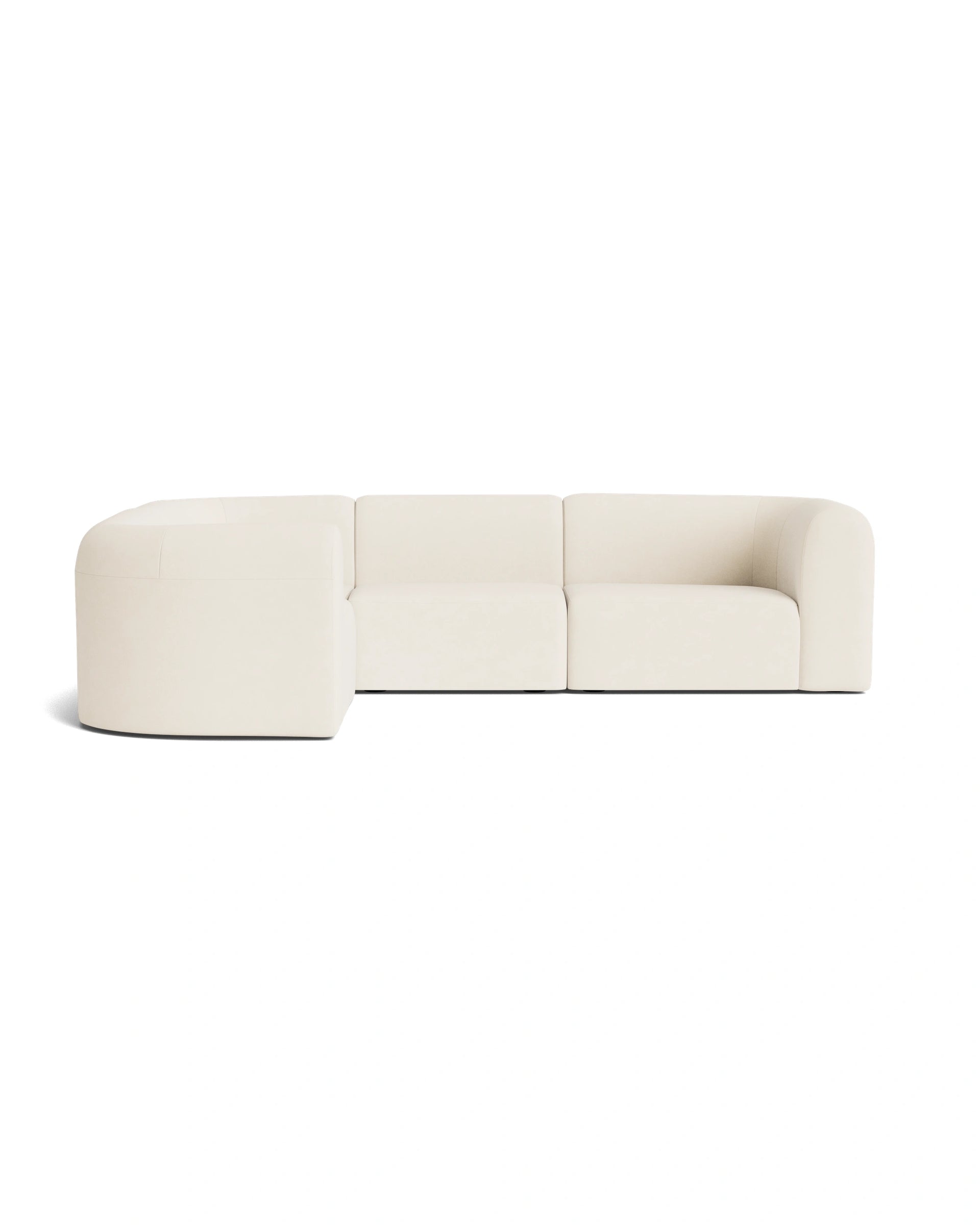 Berg LHF Closed Chaise Sofa - Fossil Vanilla