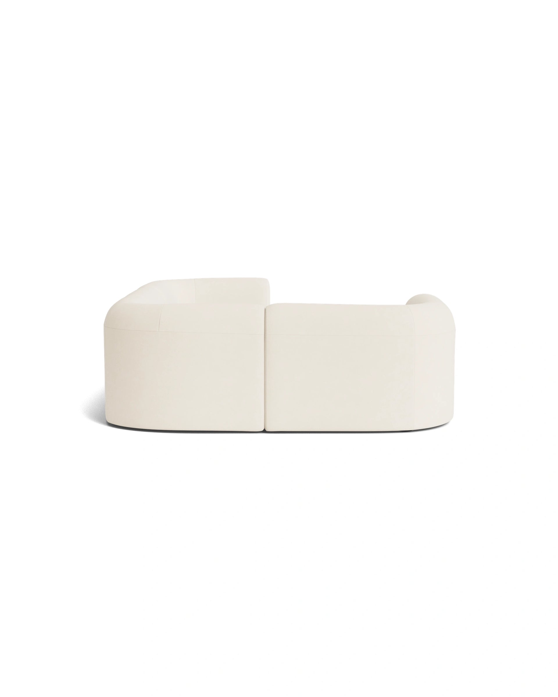 Berg LHF Closed Chaise Sofa - Fossil Vanilla