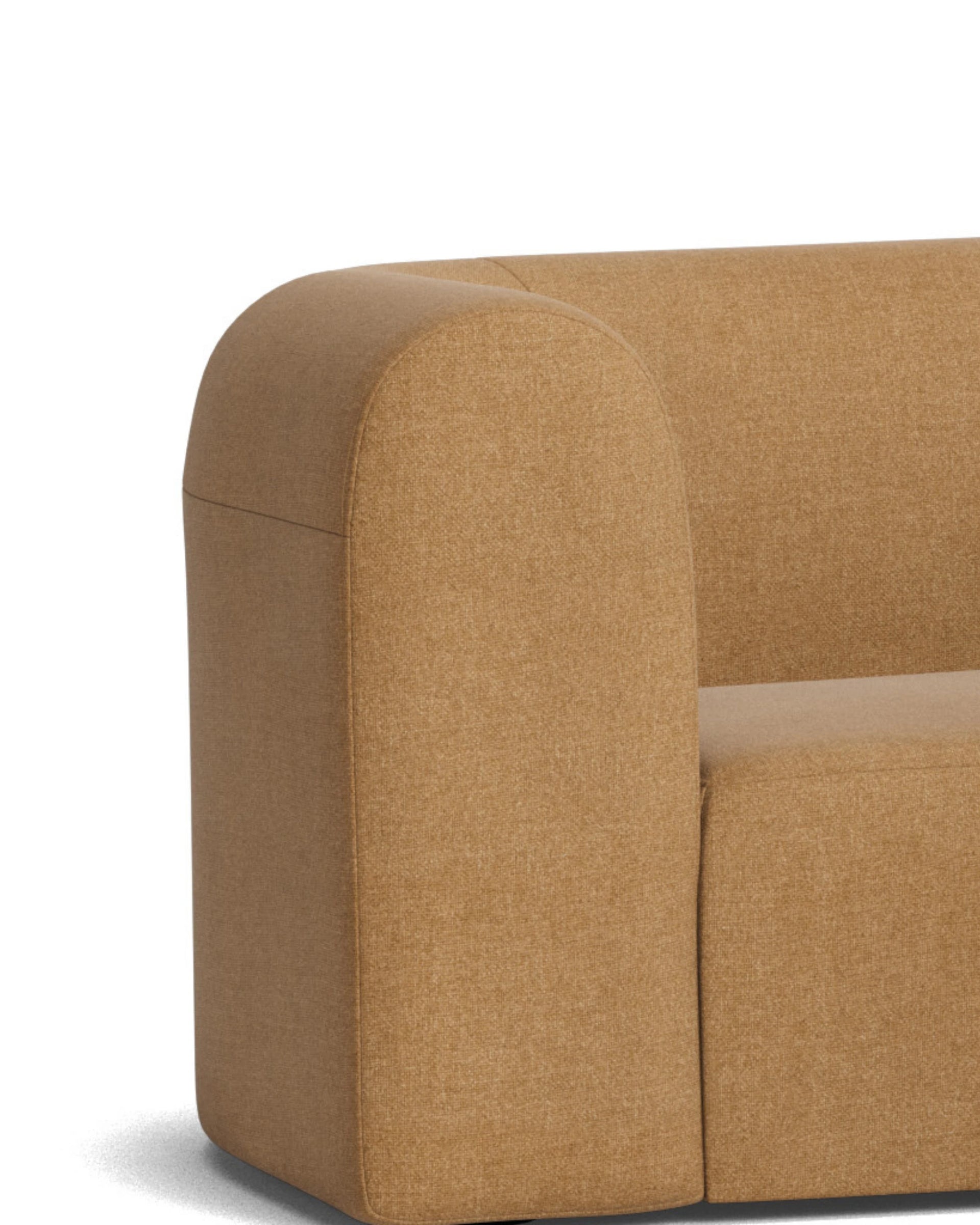 Berg LHF Closed Chaise Sofa - Fossil Fawn