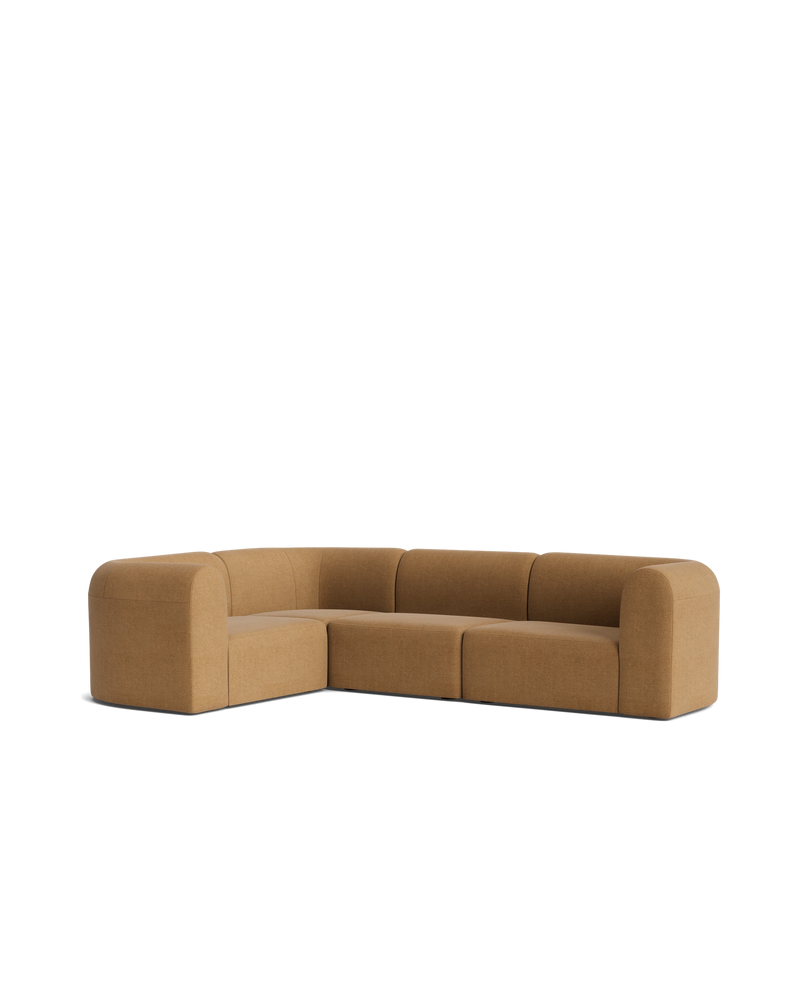 Berg LHF Closed Chaise Sofa - Fossil Fawn