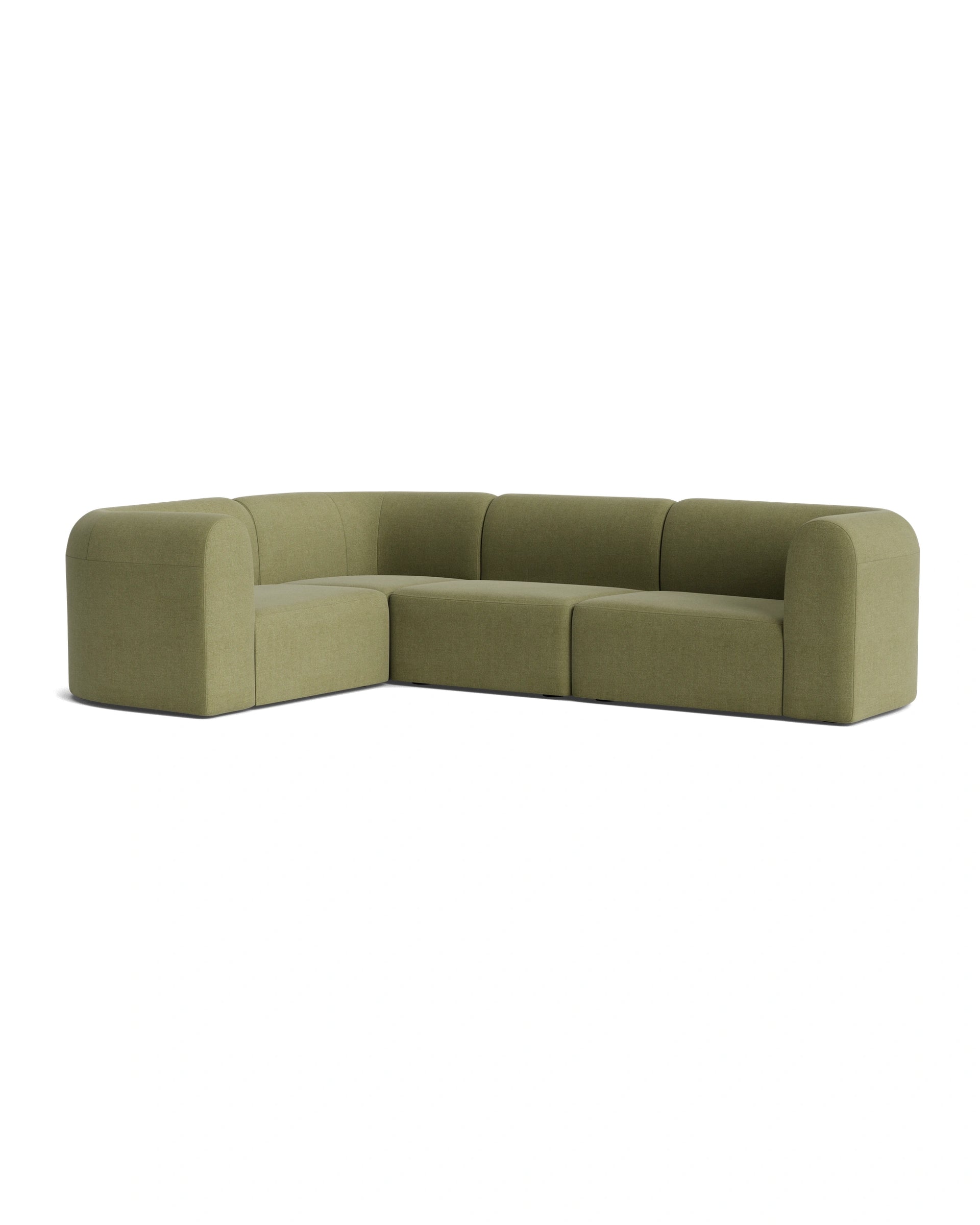 Berg LHF Closed Chaise Sofa - Fossil Eucalyptus