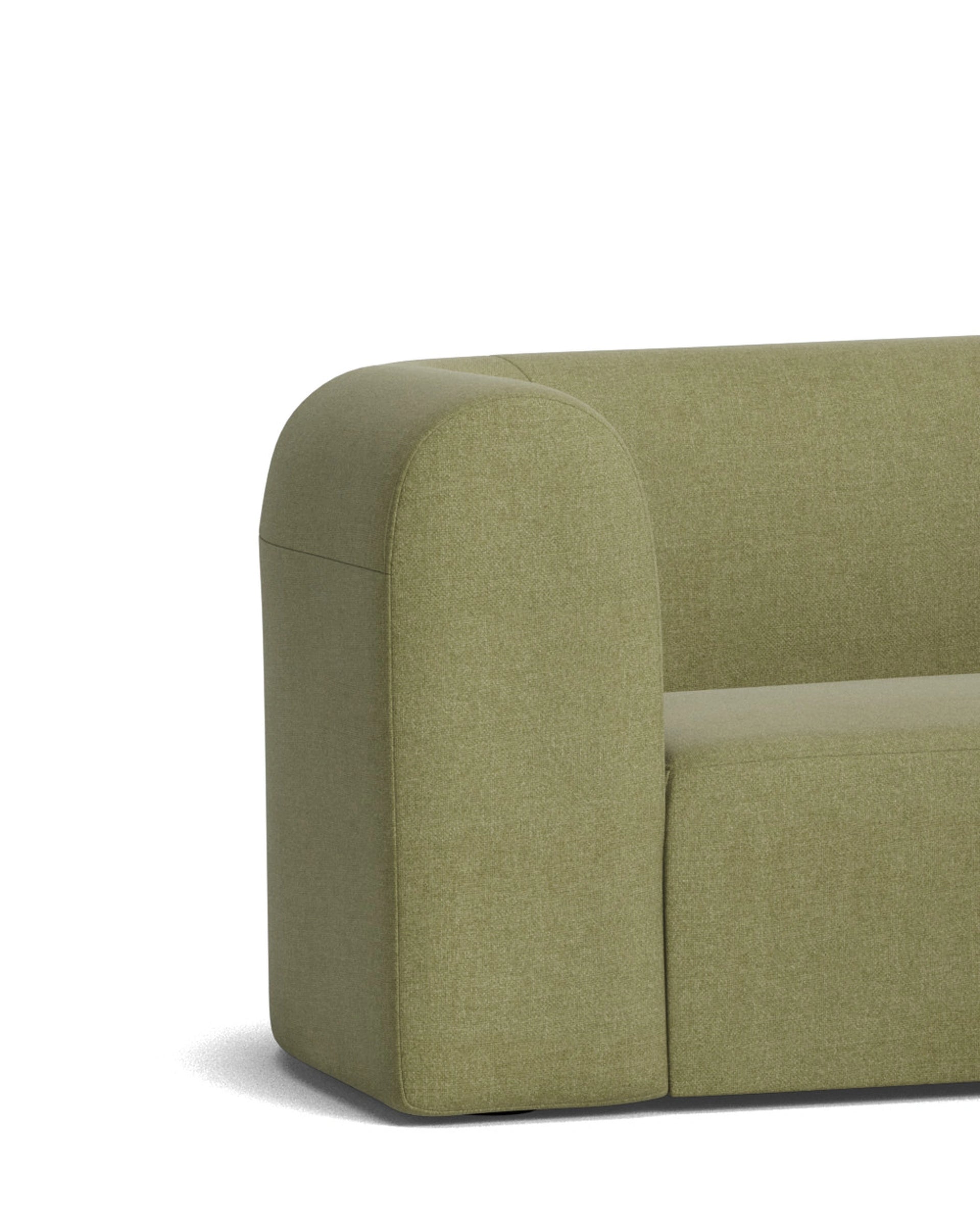 Berg LHF Closed Chaise Sofa - Fossil Eucalyptus